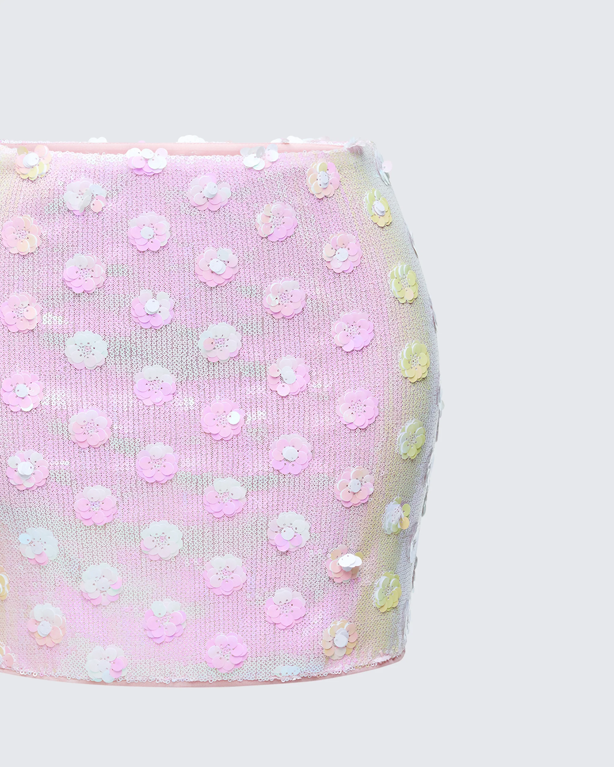 Luneth Pink Sequin Mini Skirt - Image 6