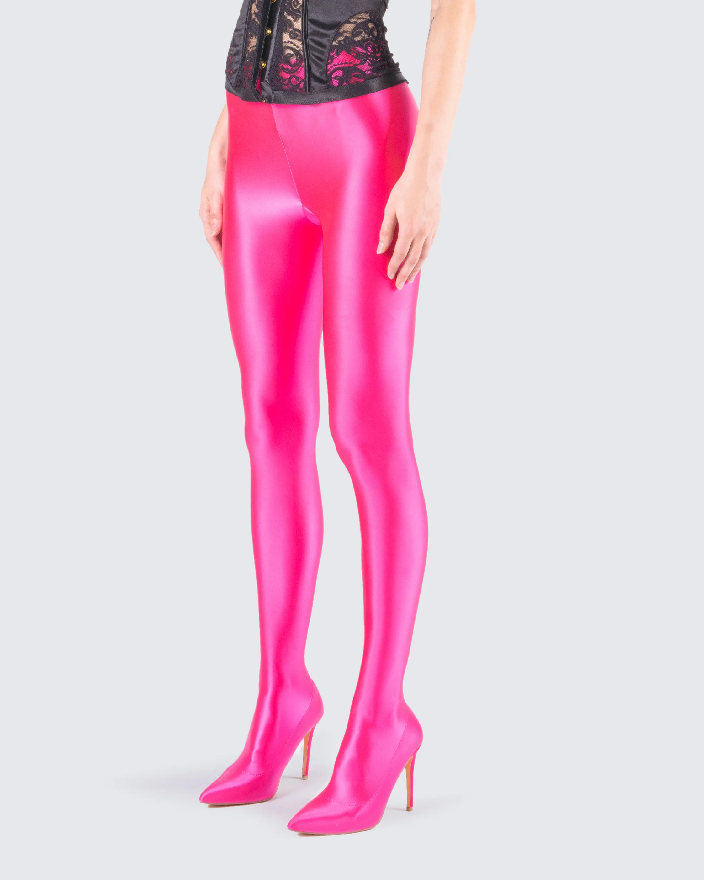 Lux Pink High Heel Leggings - Image 5
