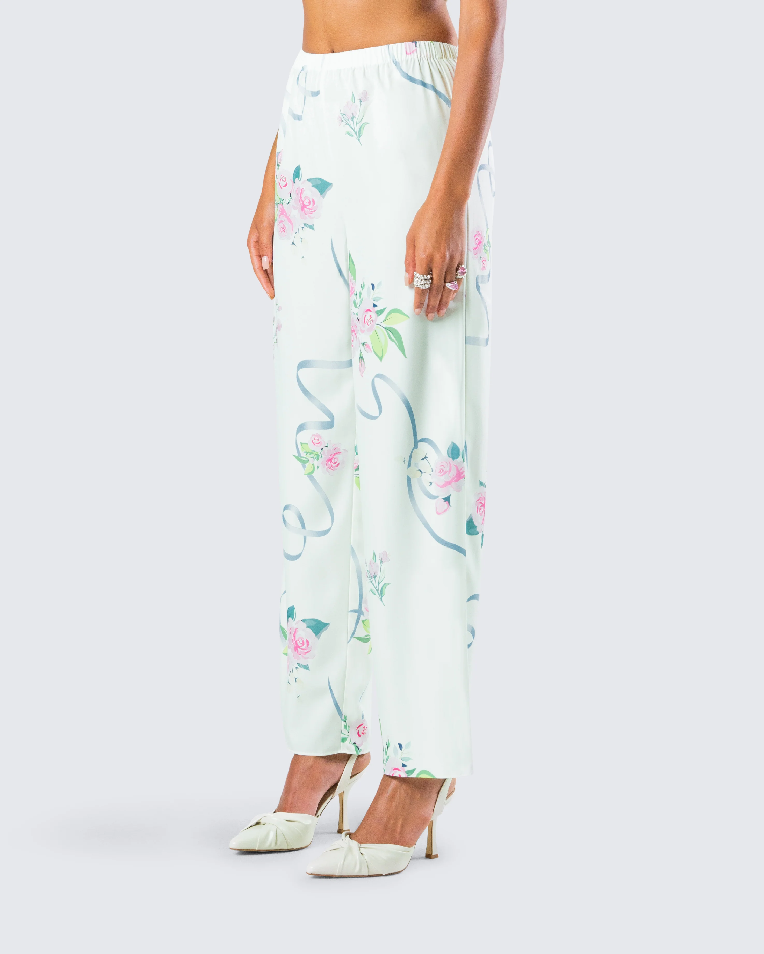 Luz Floral Print Wide Leg Pant - Image 5