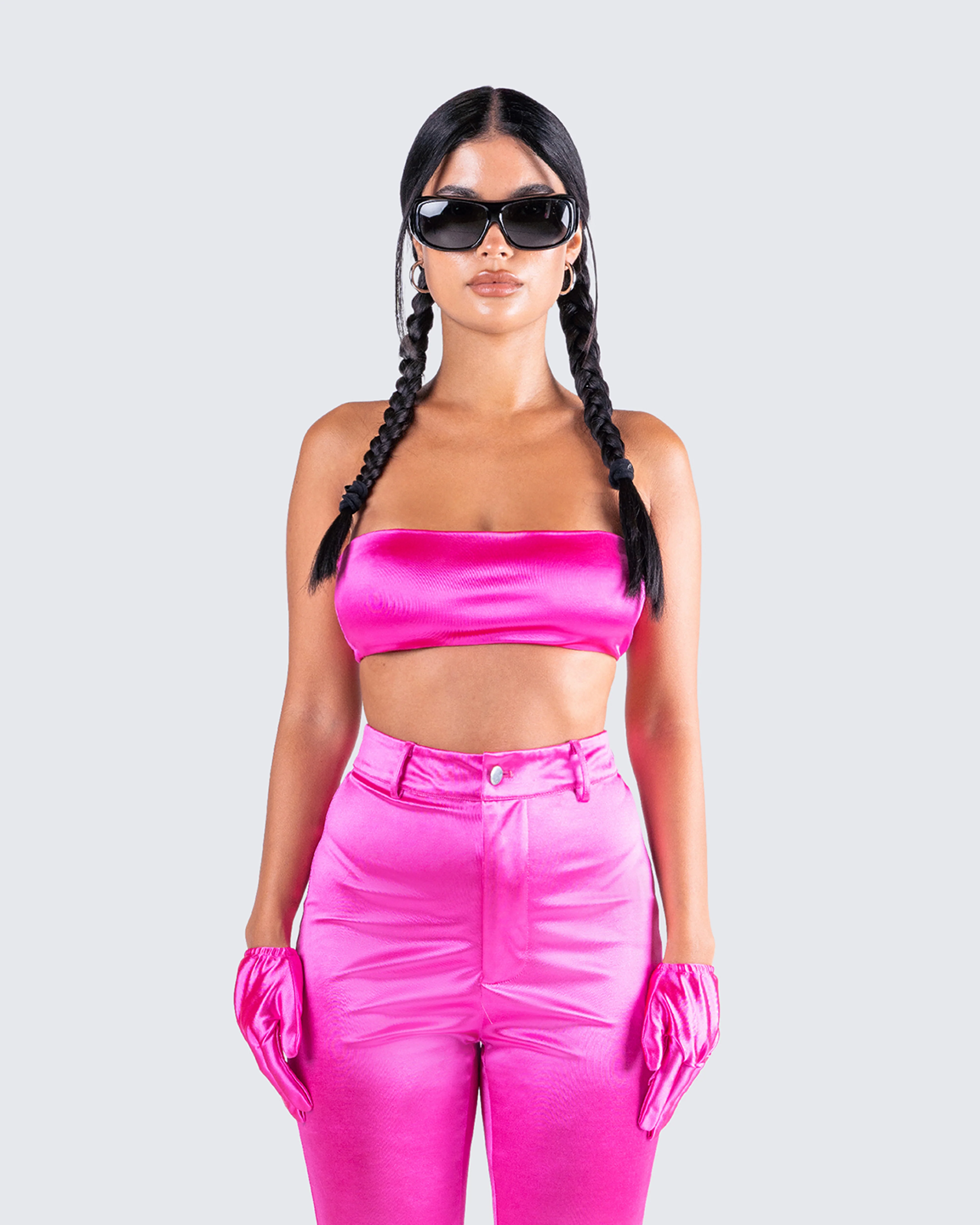Lydia Magenta Top & Gloves - Image 4