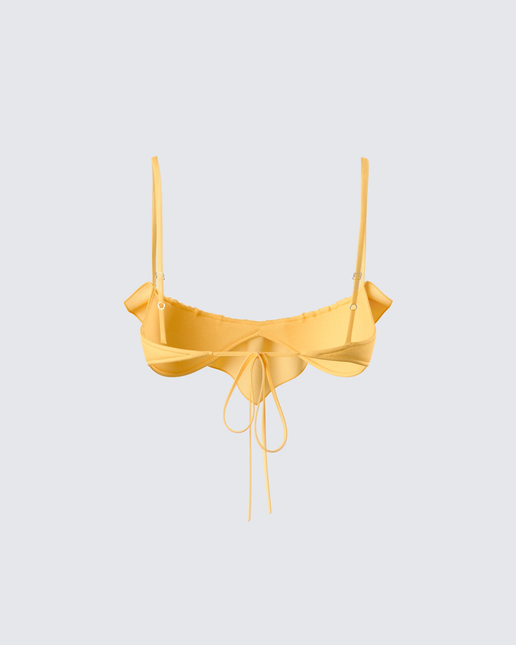 Lyra Yellow Ruffle Cropped Top - Image 3