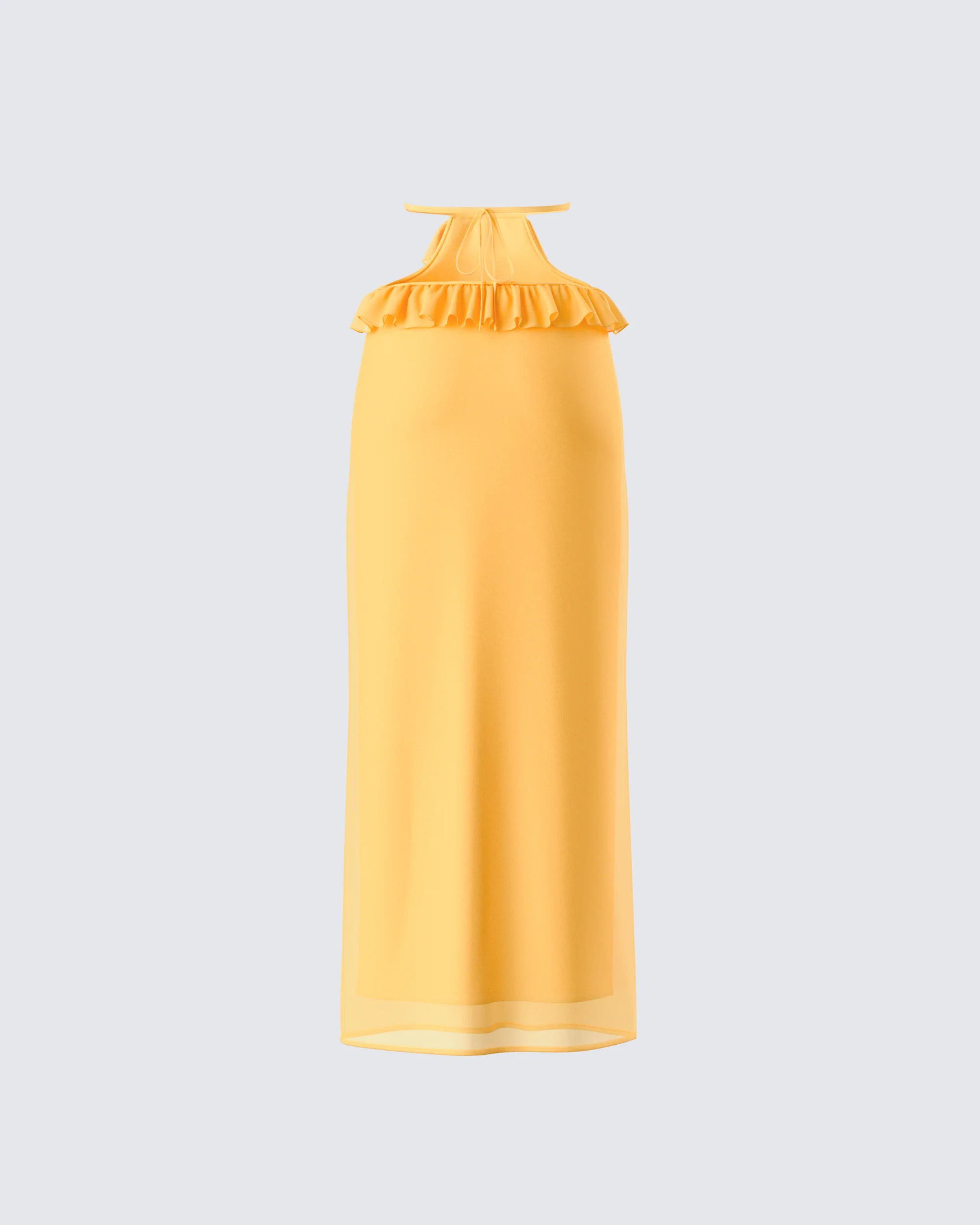 Lyra Yellow Ruffle Maxi Skirt - Image 3