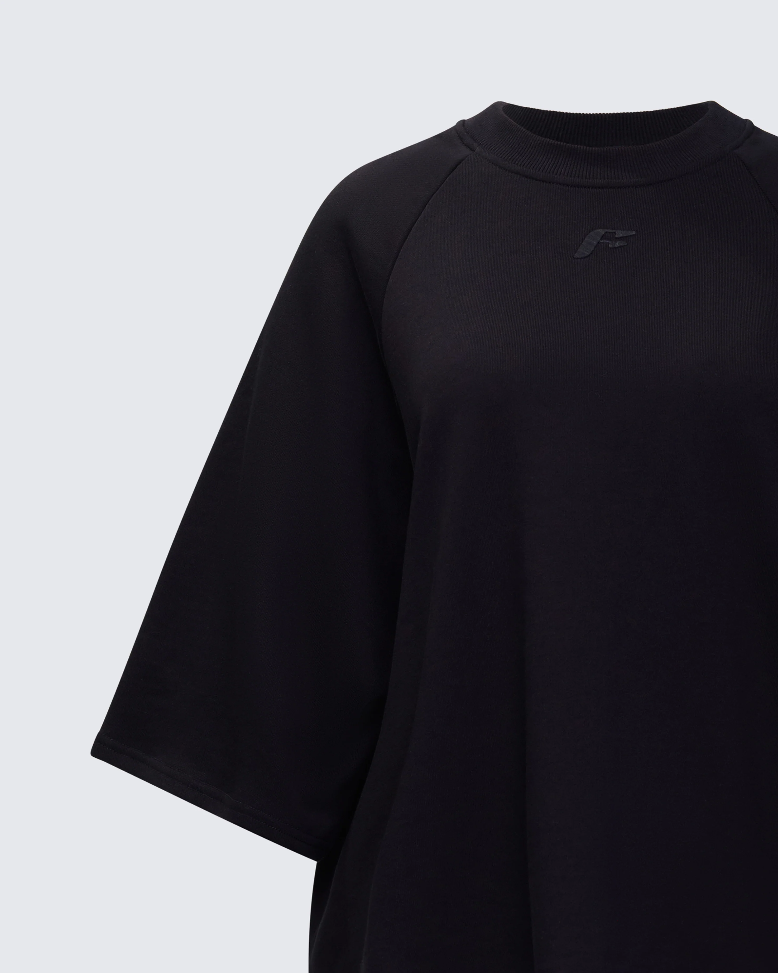 Mabelle Black Oversized Raglan Top - Image 6