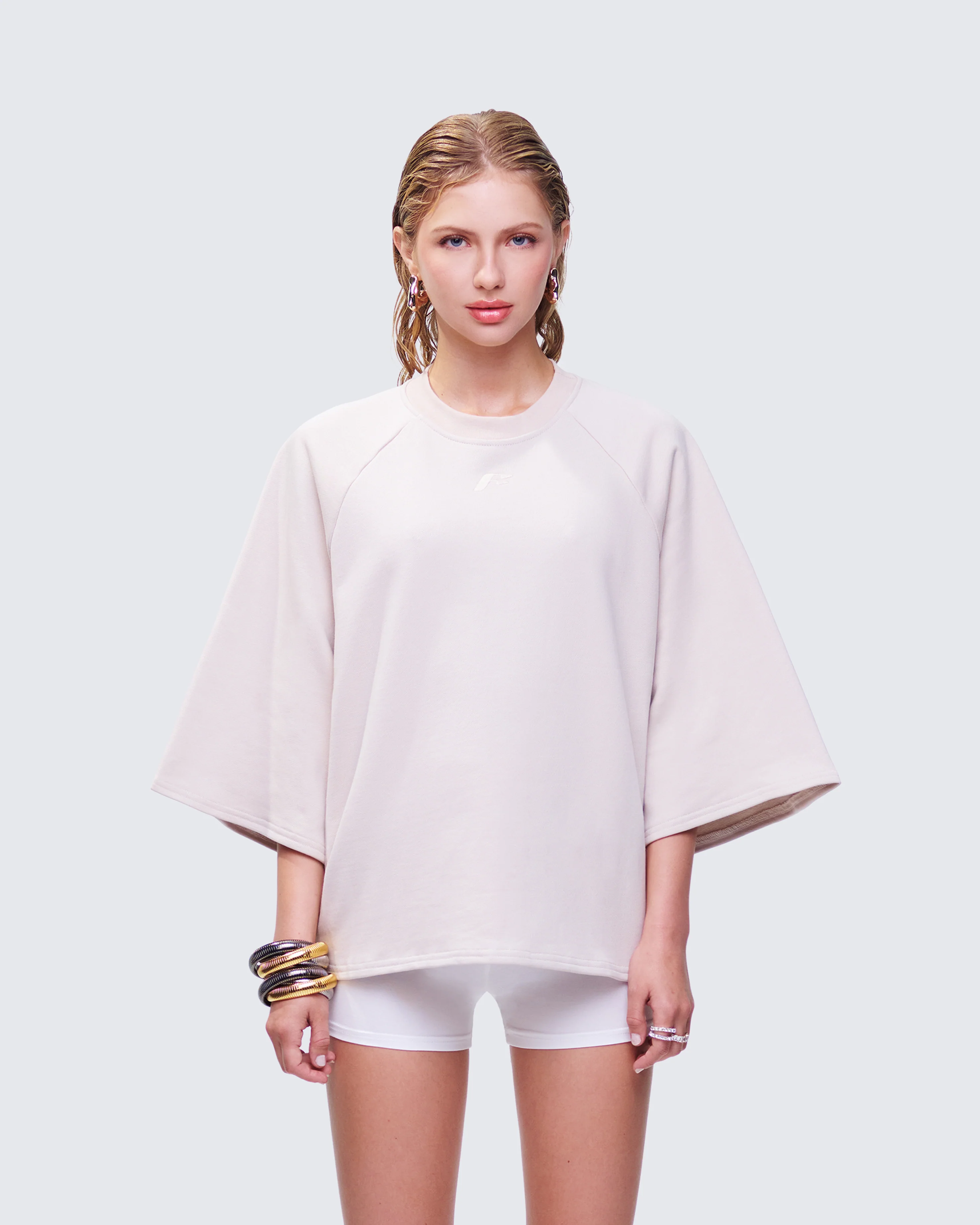 Mabelle Ivory Oversized Raglan Top - Image 2