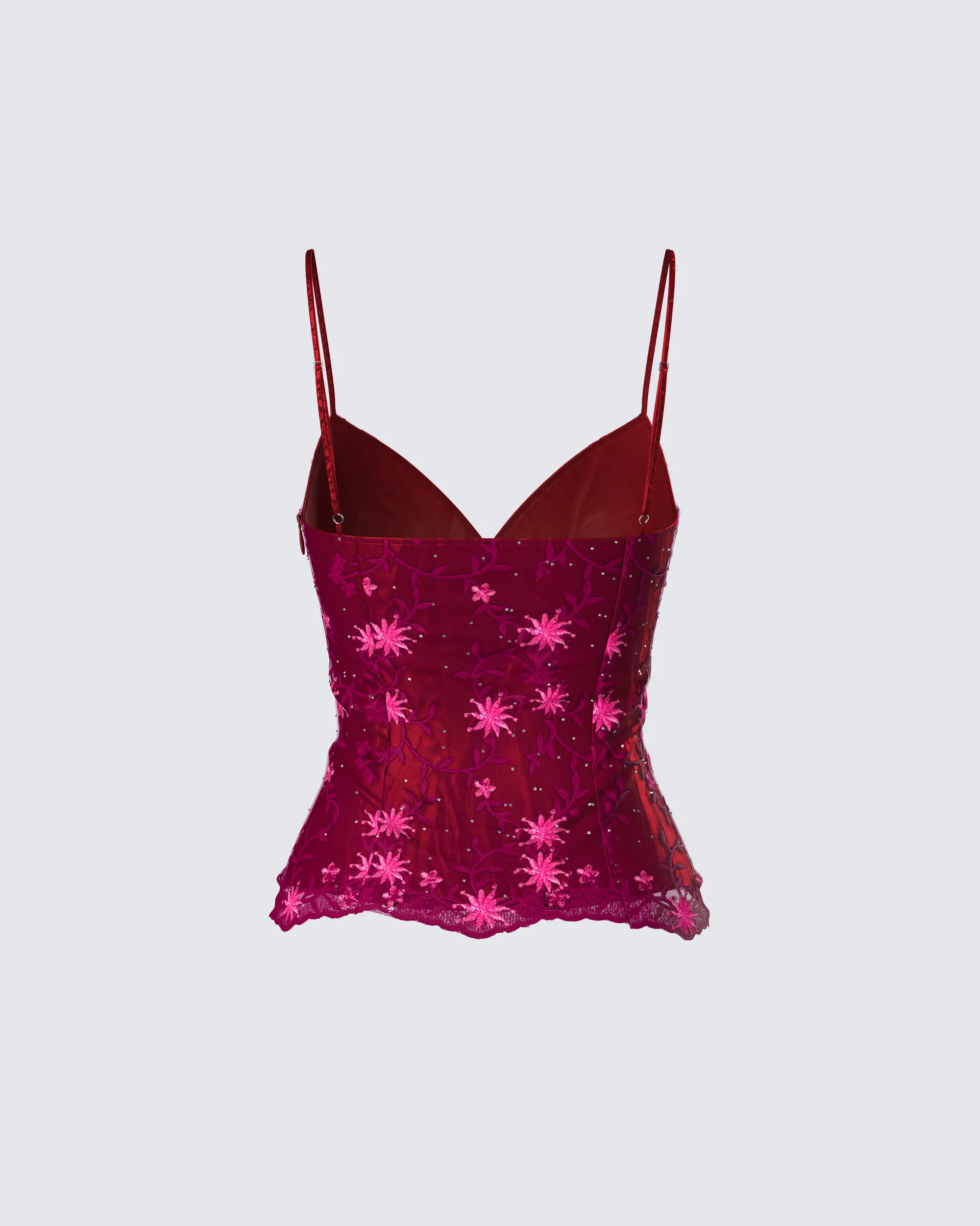Macy Pink Lace Cami Top - Image 3