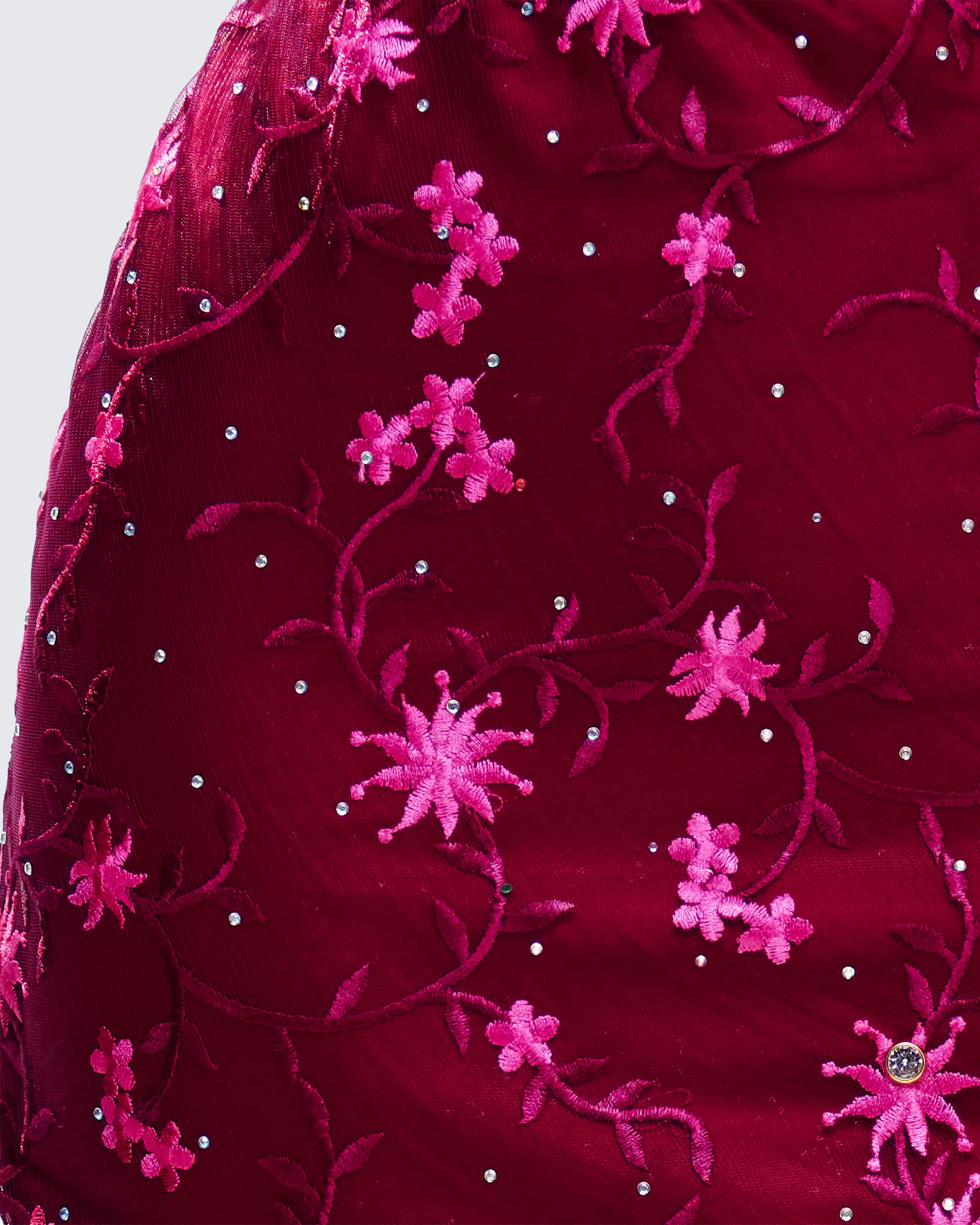 Macy Pink Lace Asymmetrical Skirt - Image 7