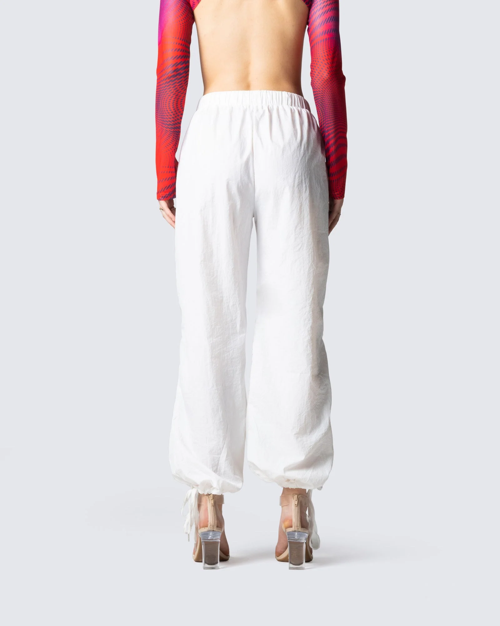 Maddox White Parachute Pant - Image 6
