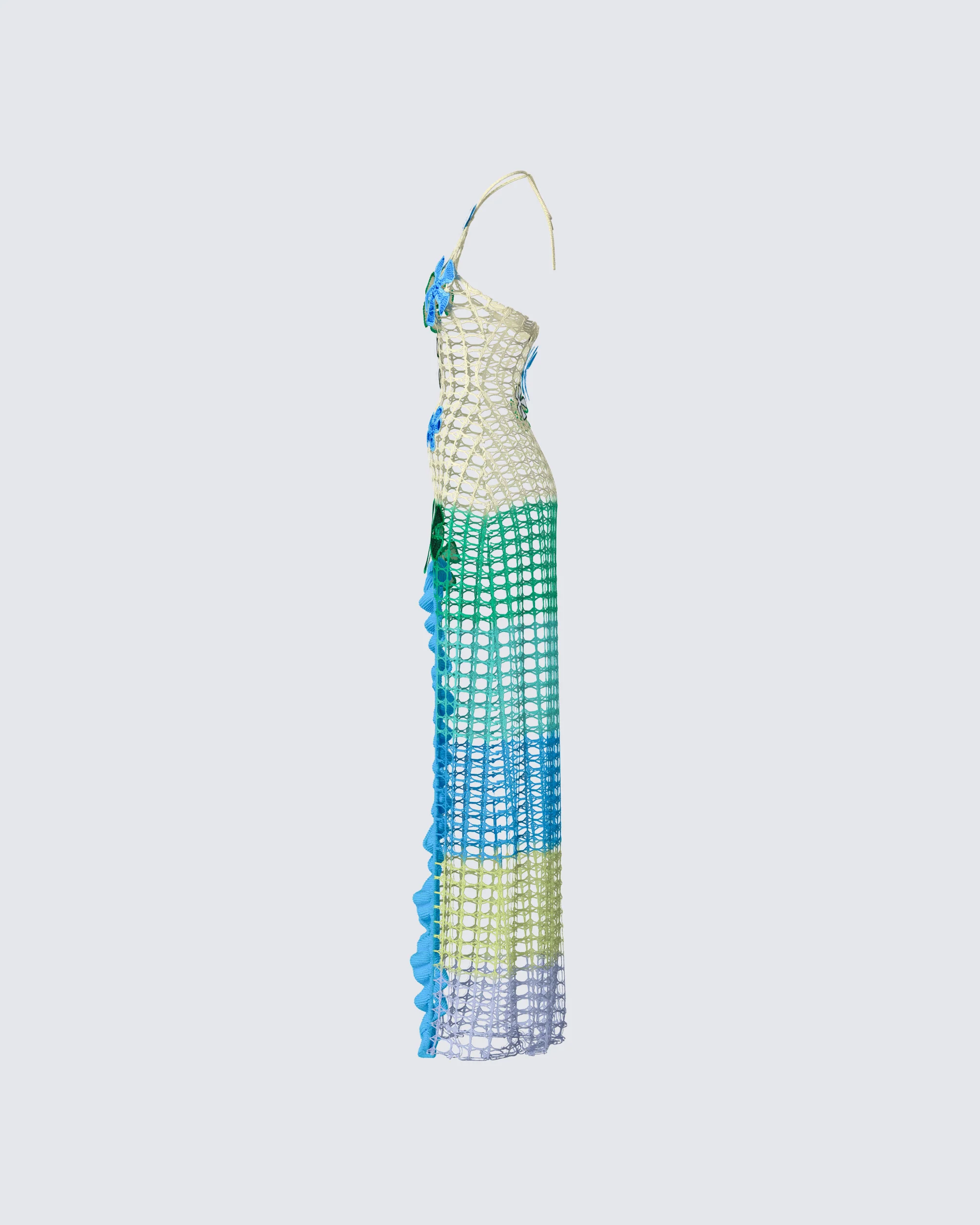 Mael Multi Crochet Floral Applique Dress - Image 2