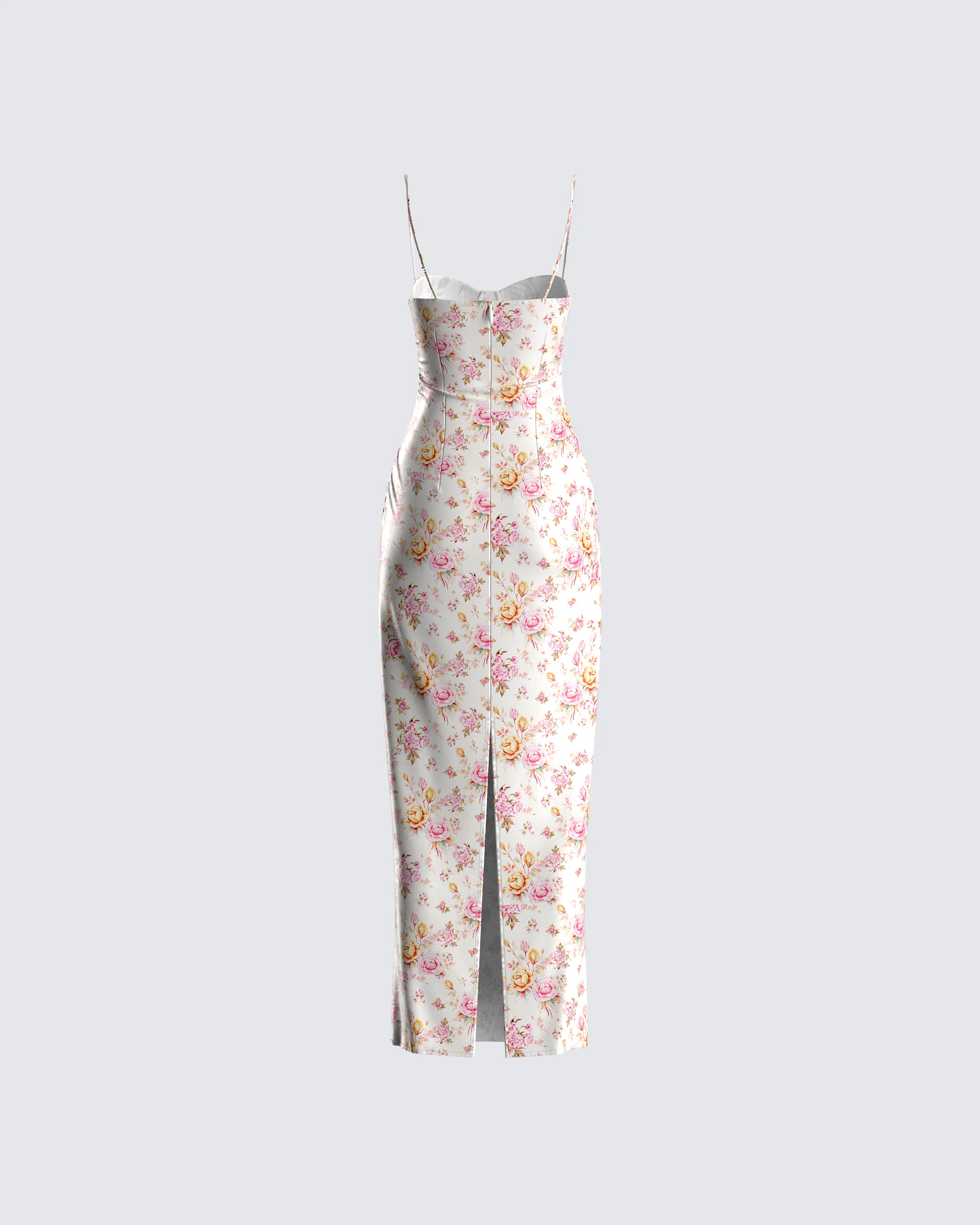 Maelle Ivory Flower Print Dress - Image 3