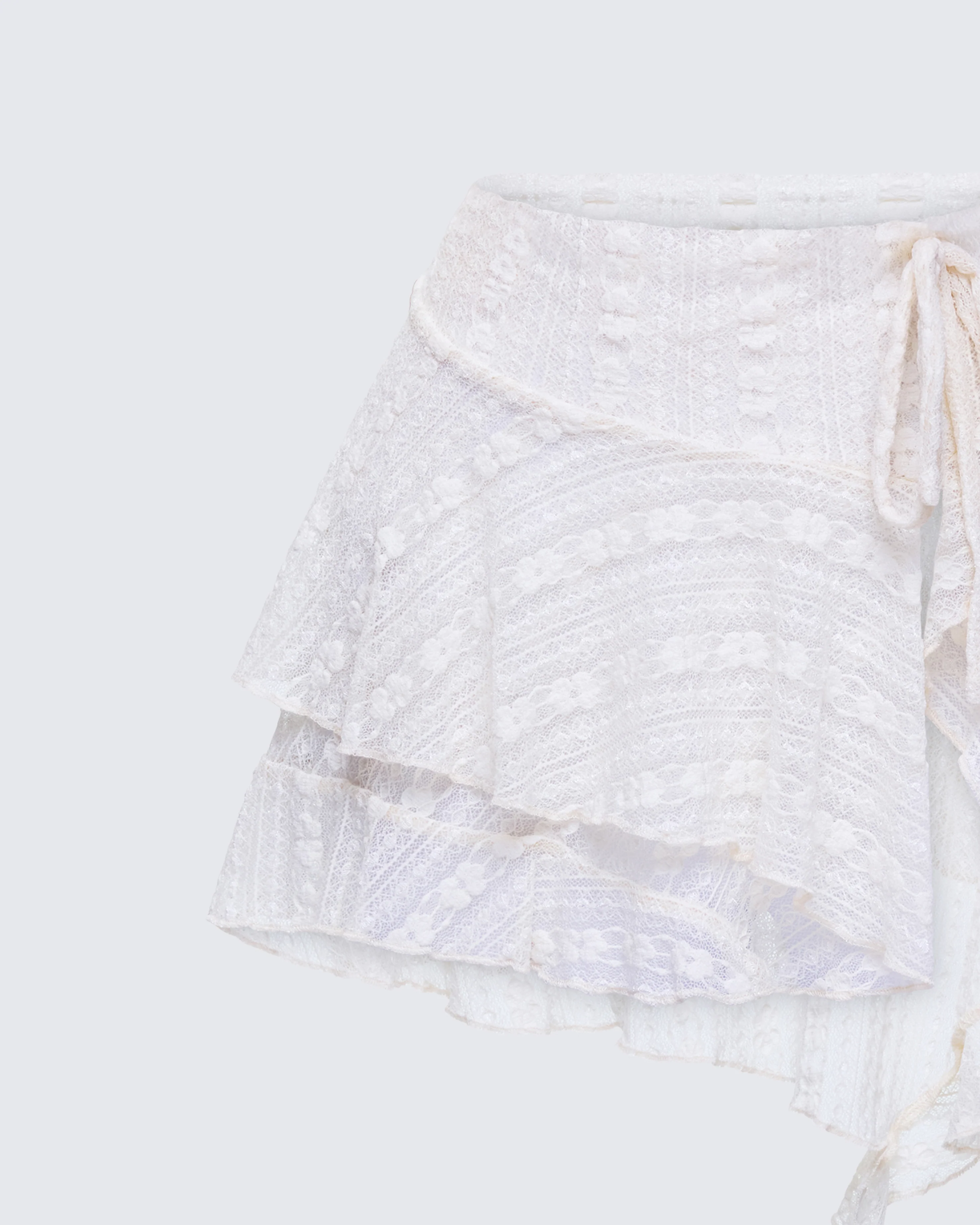 Maeve Ivory Lace Mini Skirt - Image 6