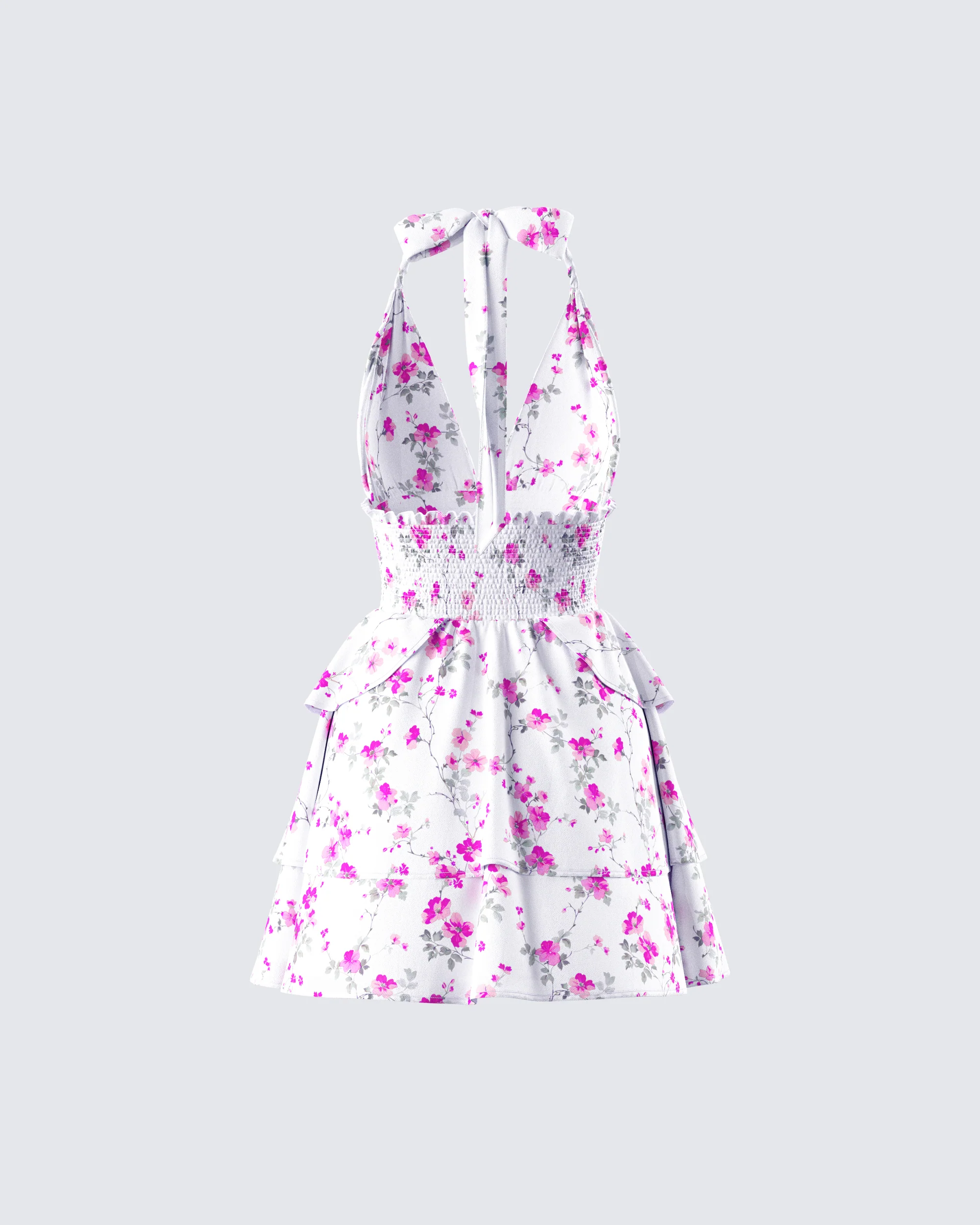 Mahin Floral Print Mini Dress - Image 3