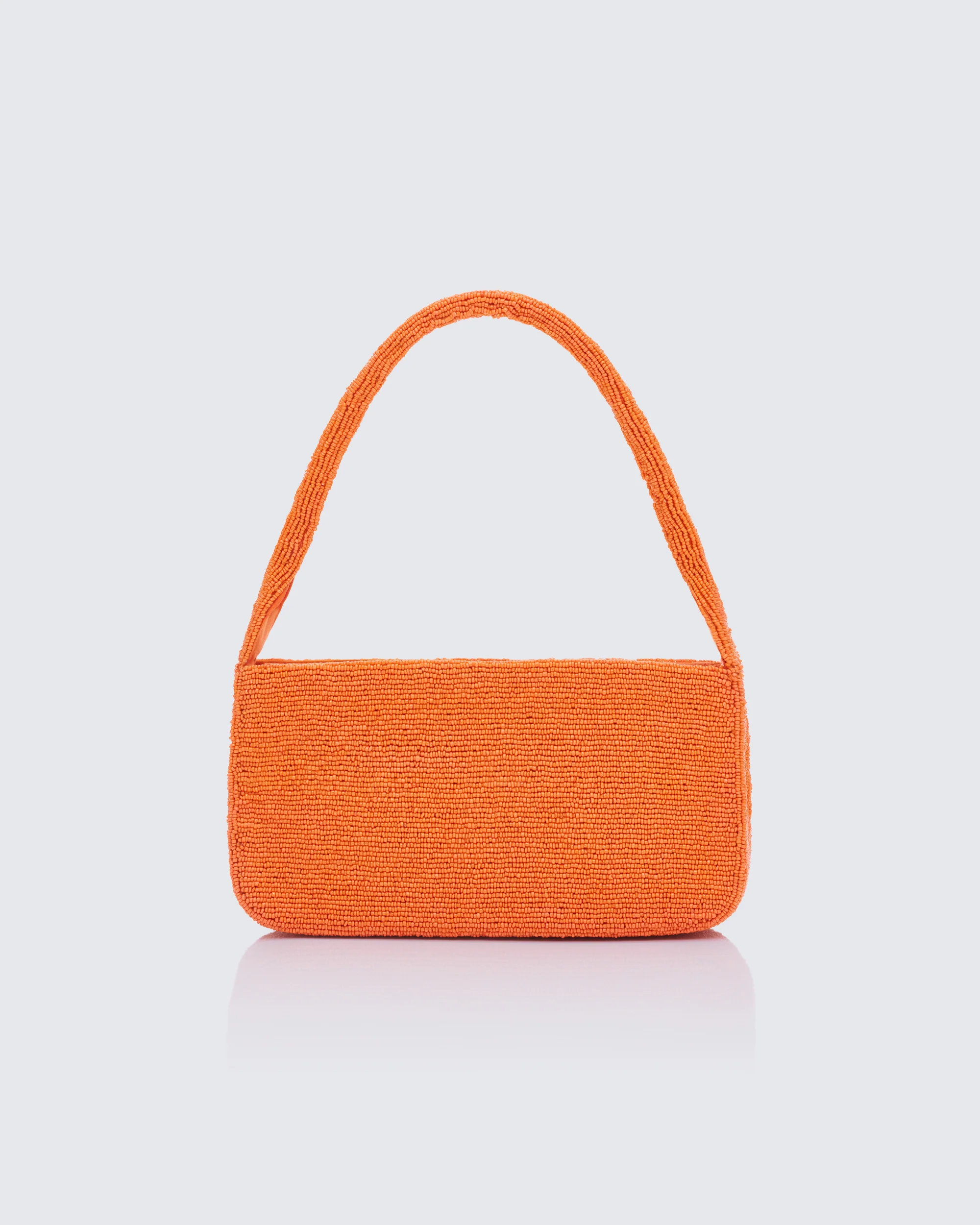 Mahira Orange Embellished Flower Bag - Image 2
