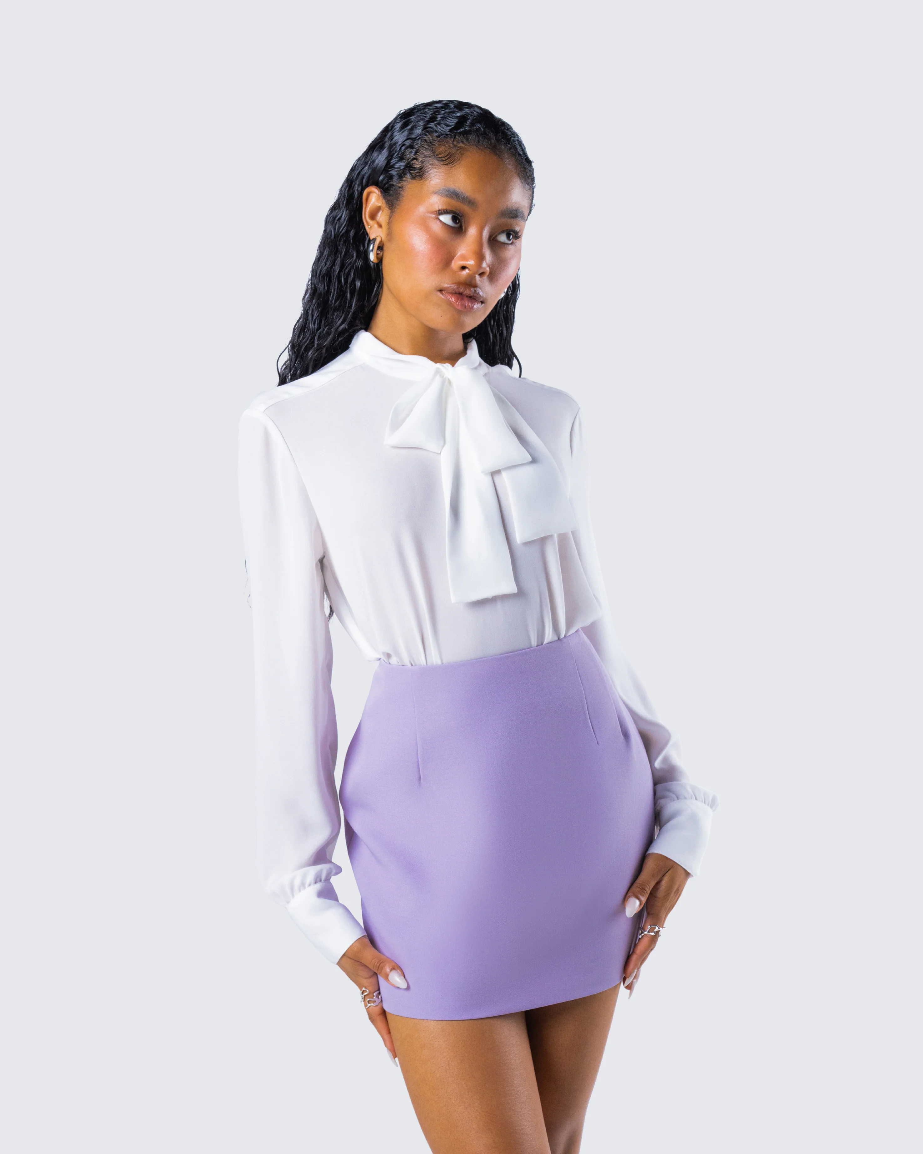 Maia White Pussy Bow Blouse - Image 8