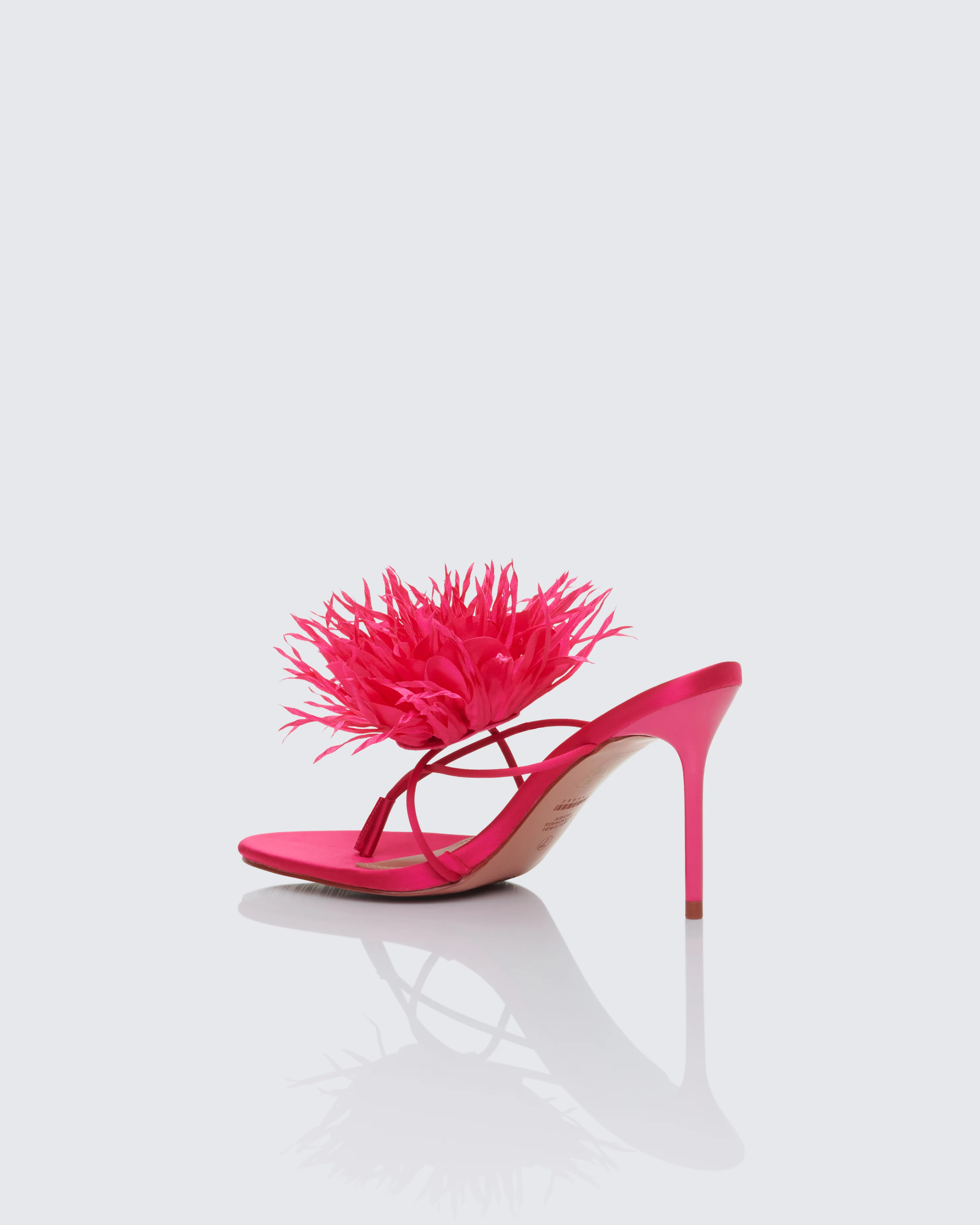 Majesty Fuchsia Diamante Corsage Thong Sandal - Image 3