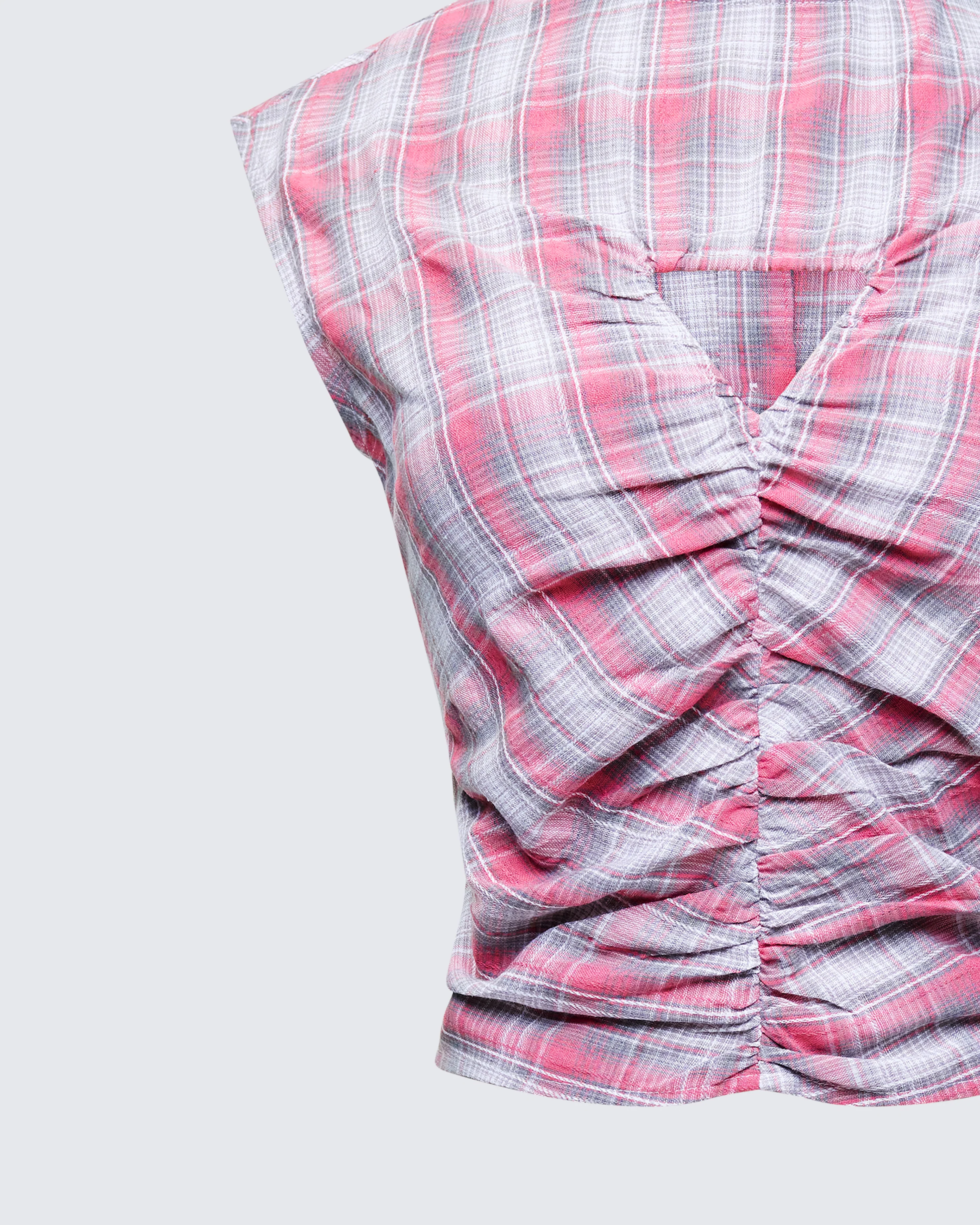 Malak Multi Check Cutout Shirt - Image 6