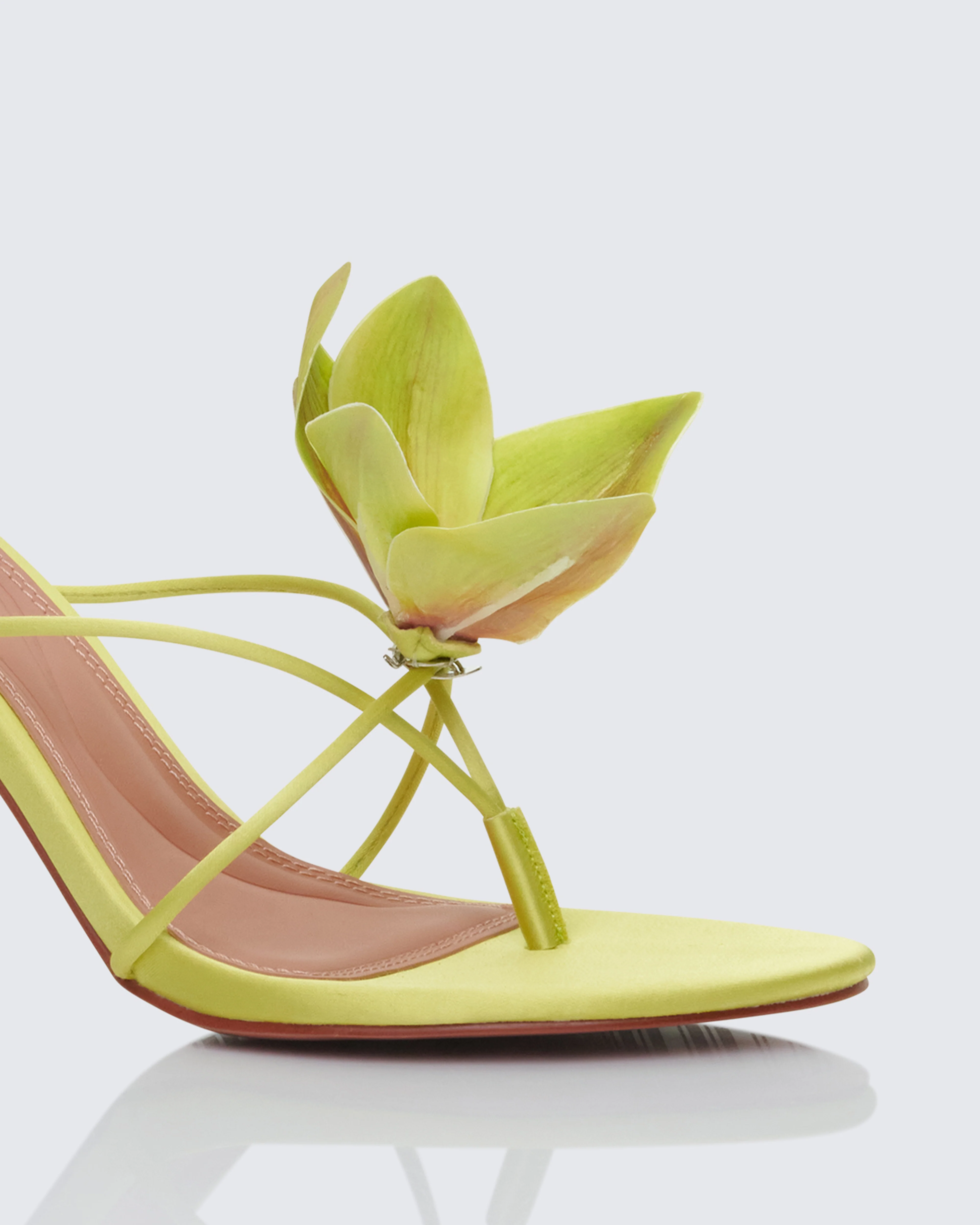 Malani Lime Corsage Thong Sandal - Image 4