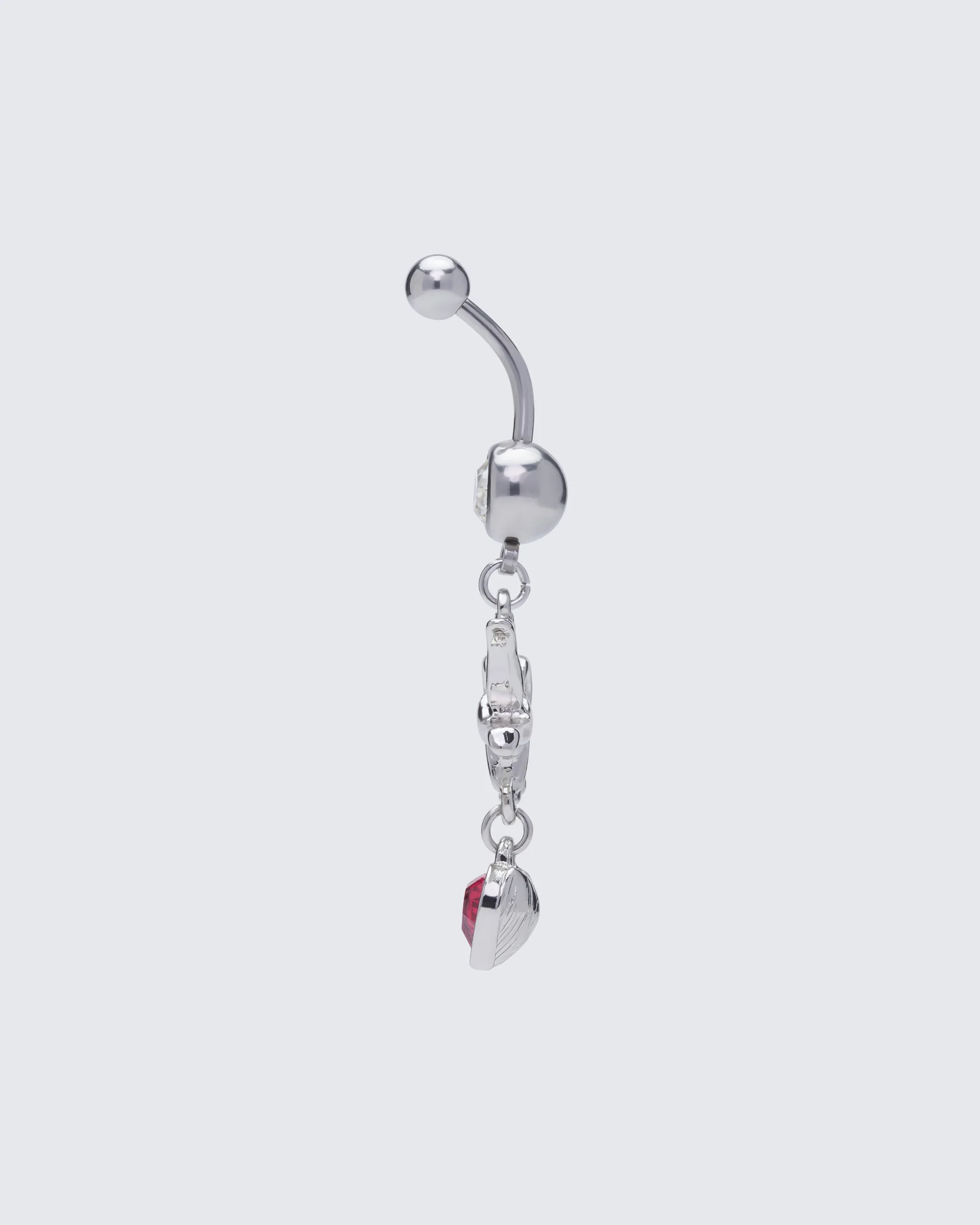 Malbine Silver Cherub Belly Bar - Image 2