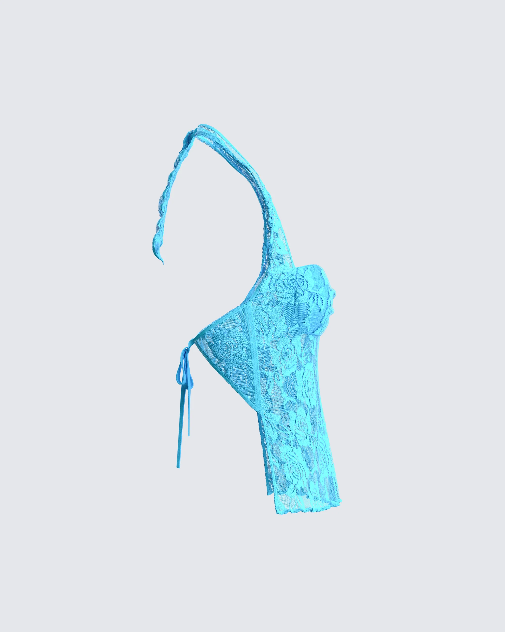 Mali Turquoise Lace Halter Top - Image 2
