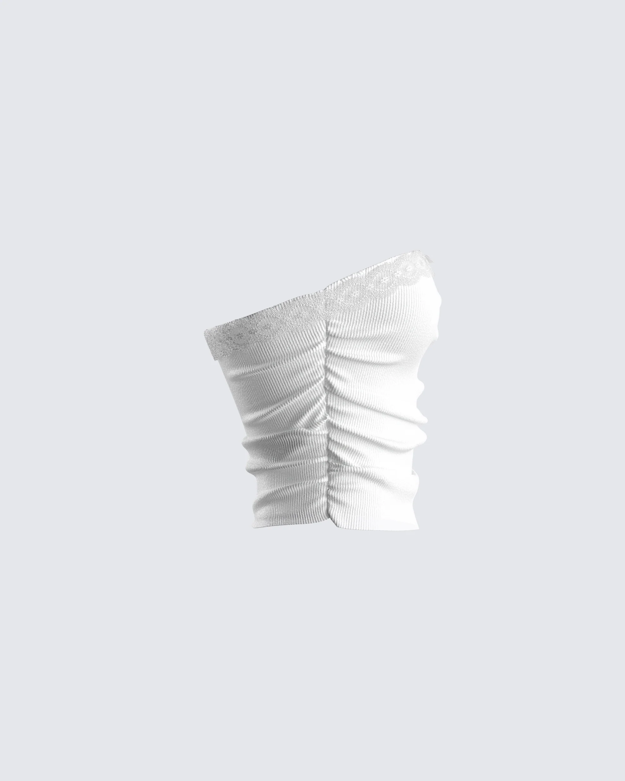 Mara White Jersey Tube Top - Image 2