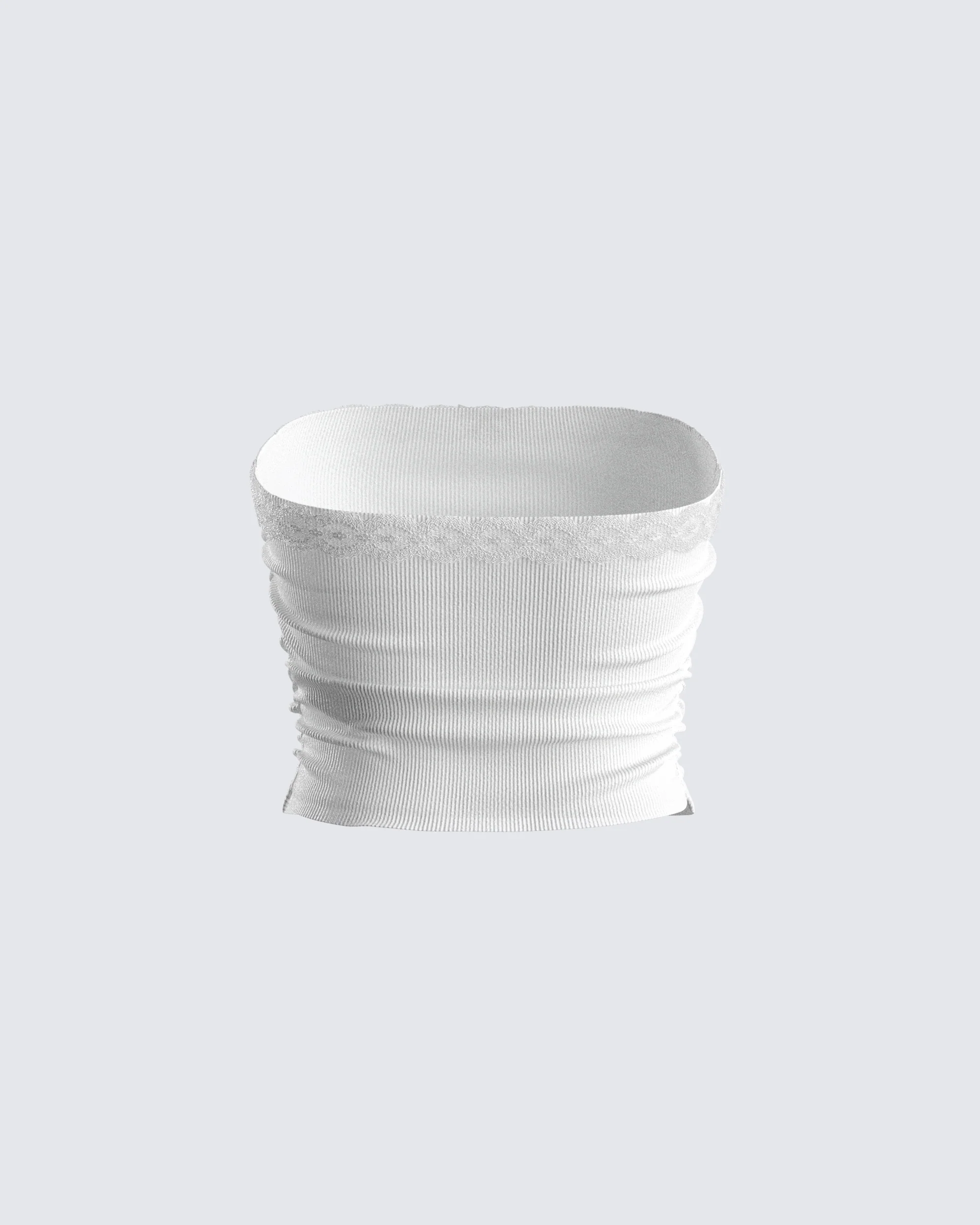Mara White Jersey Tube Top - Image 3