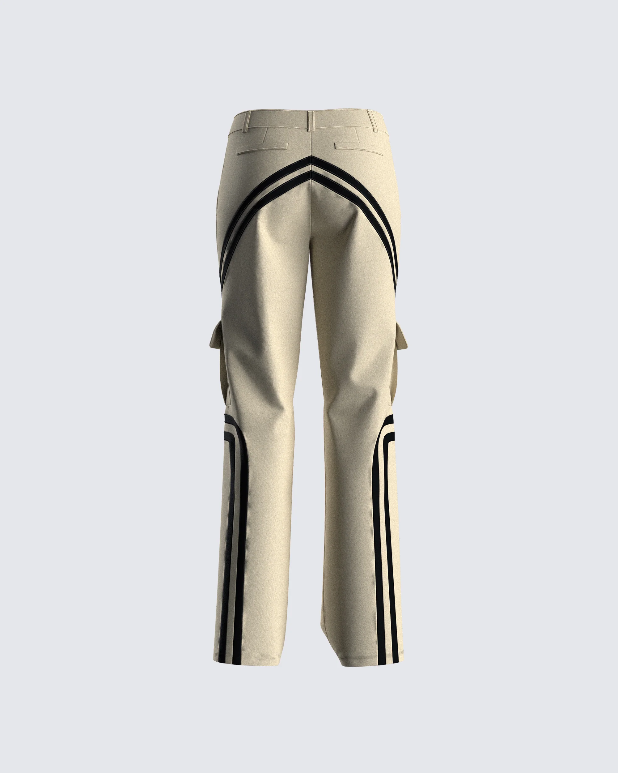 Marcia Taupe Twill Cargo Pant - Image 3