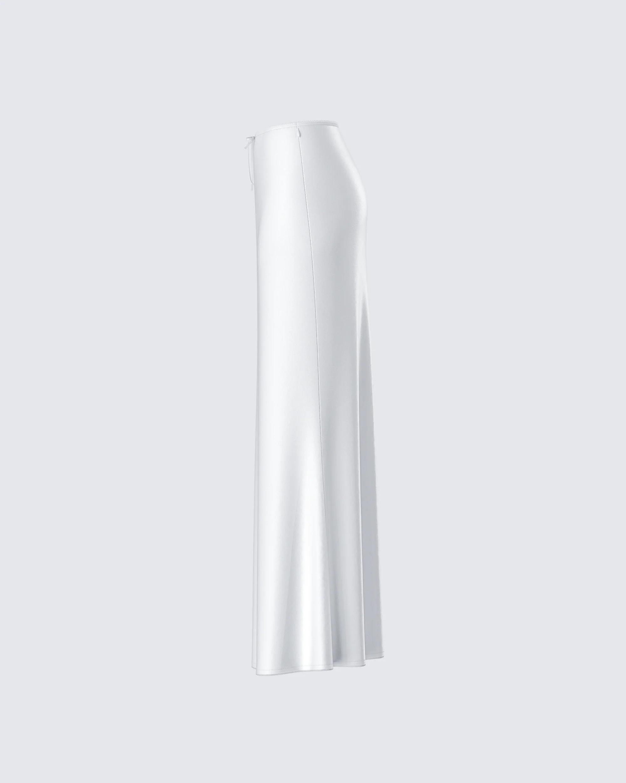 Maree White Low Rise Maxi Skirt - Image 2