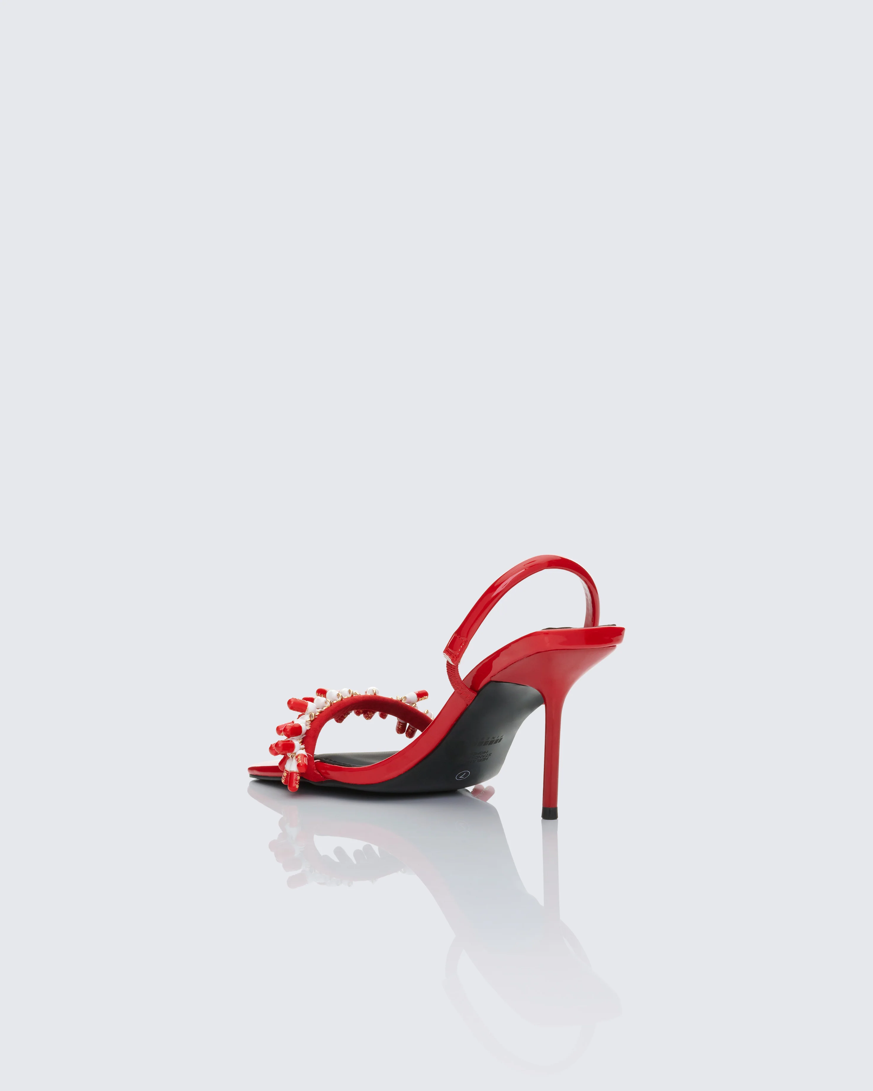 Margaux Red Multi Pill Charm Sandal - Image 3