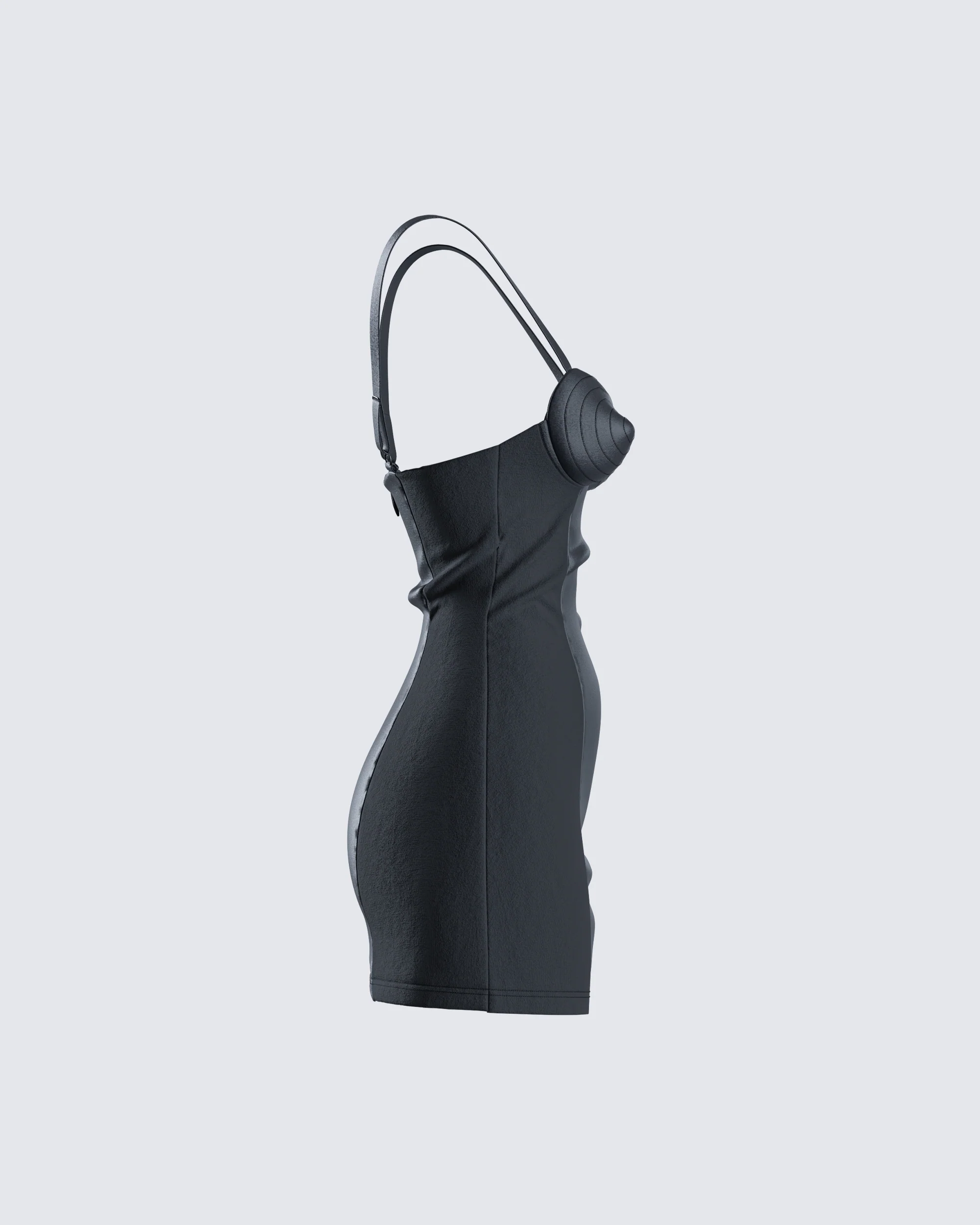 Maria Black Satin Bustier Dress - Image 2