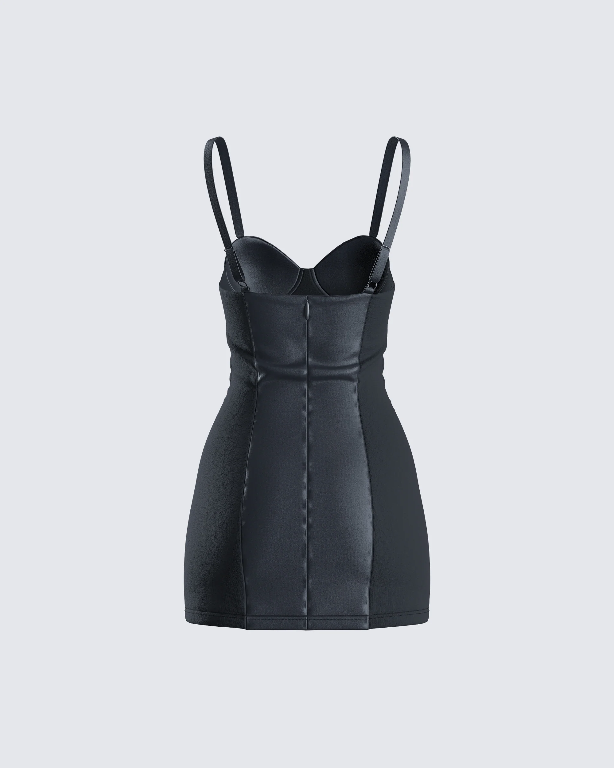 Maria Black Satin Bustier Dress - Image 3