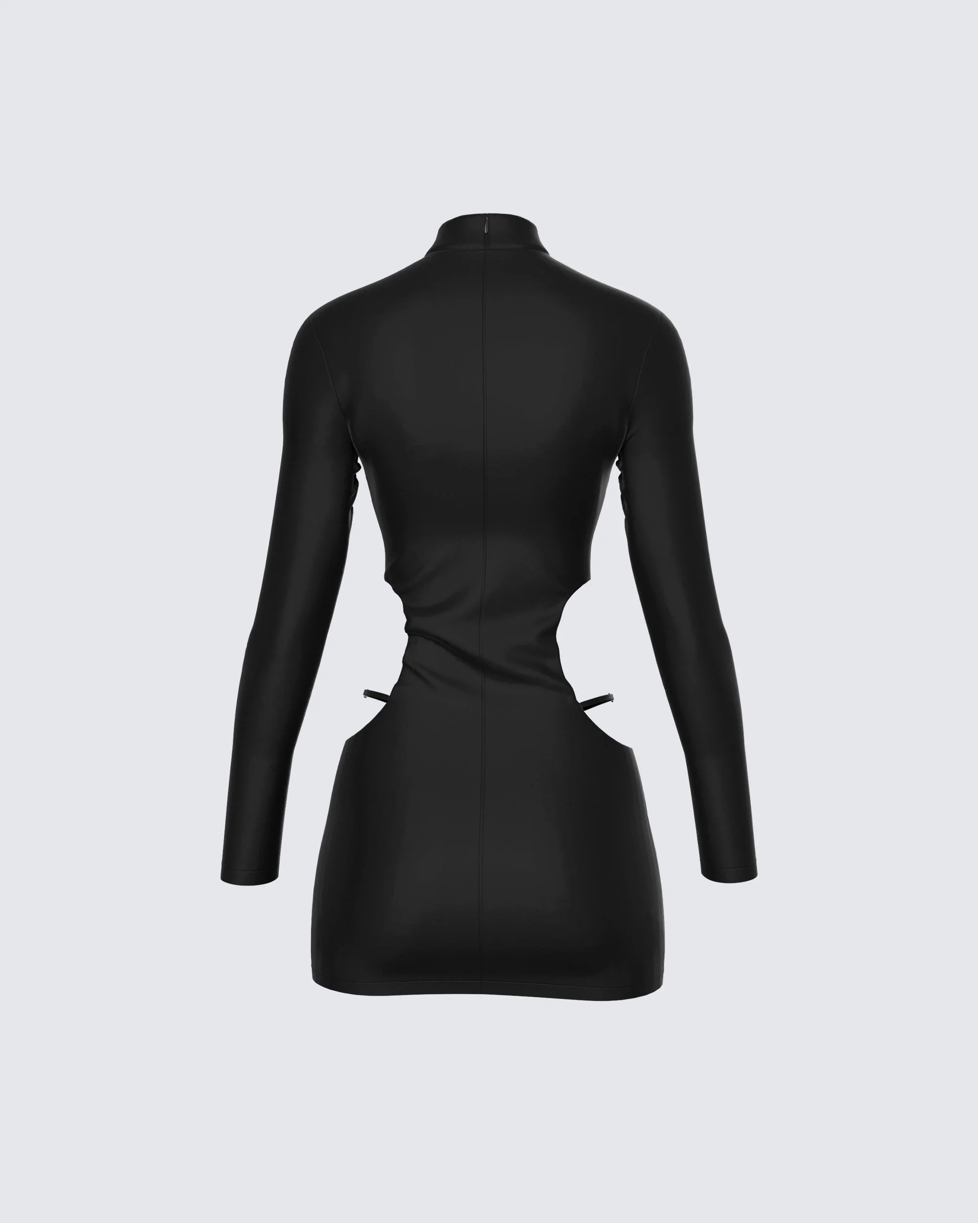 Mariah Black Mini Dress - Image 3