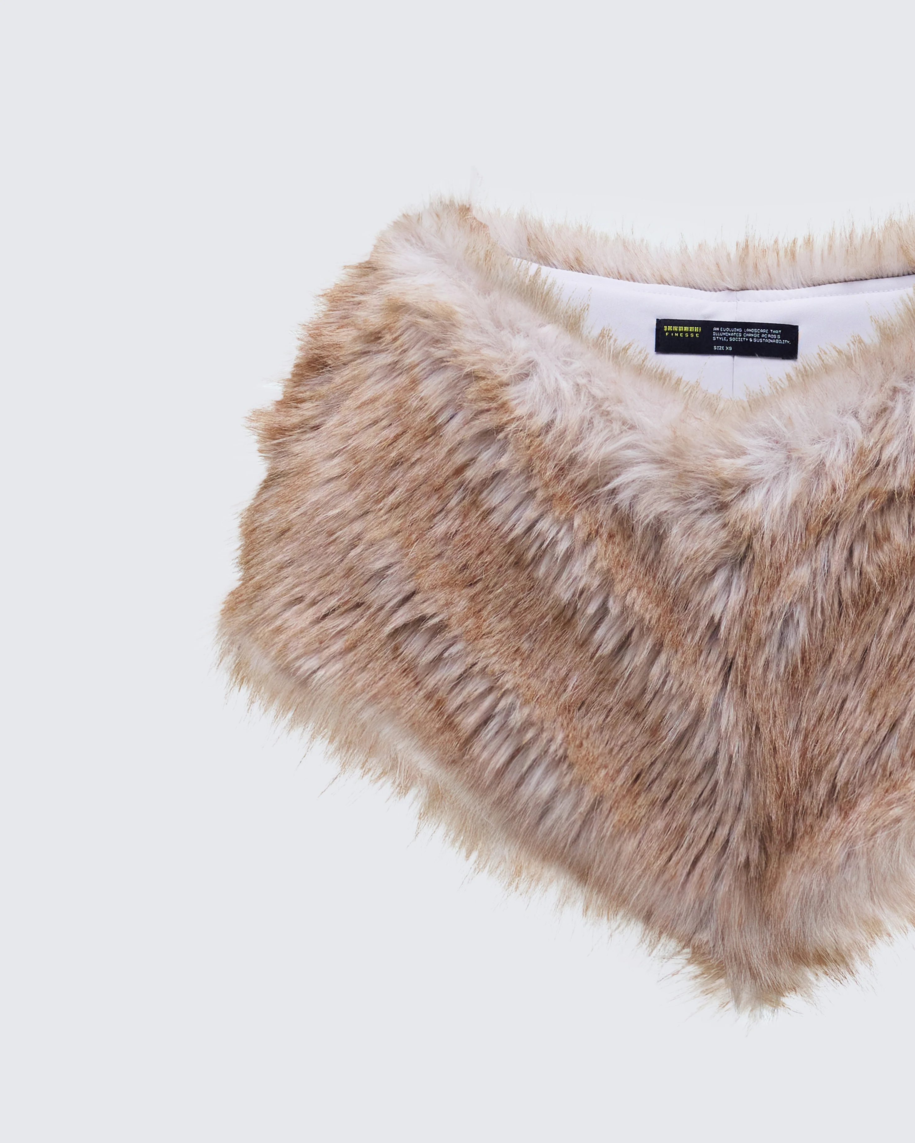 Marilyn Brown Faux Fur Hot Pant - Image 6