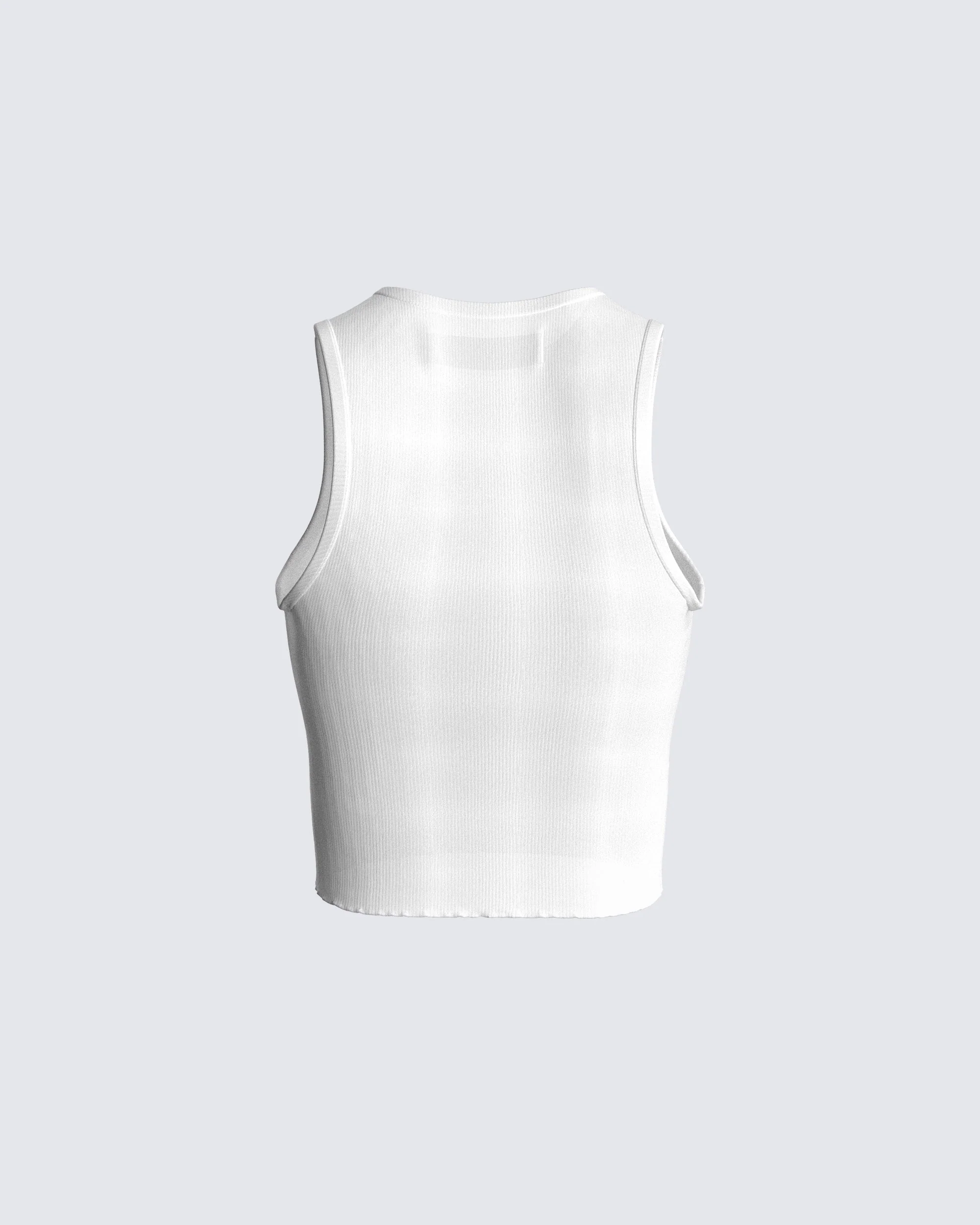 Marlow White Graphic Tank Top - Image 3
