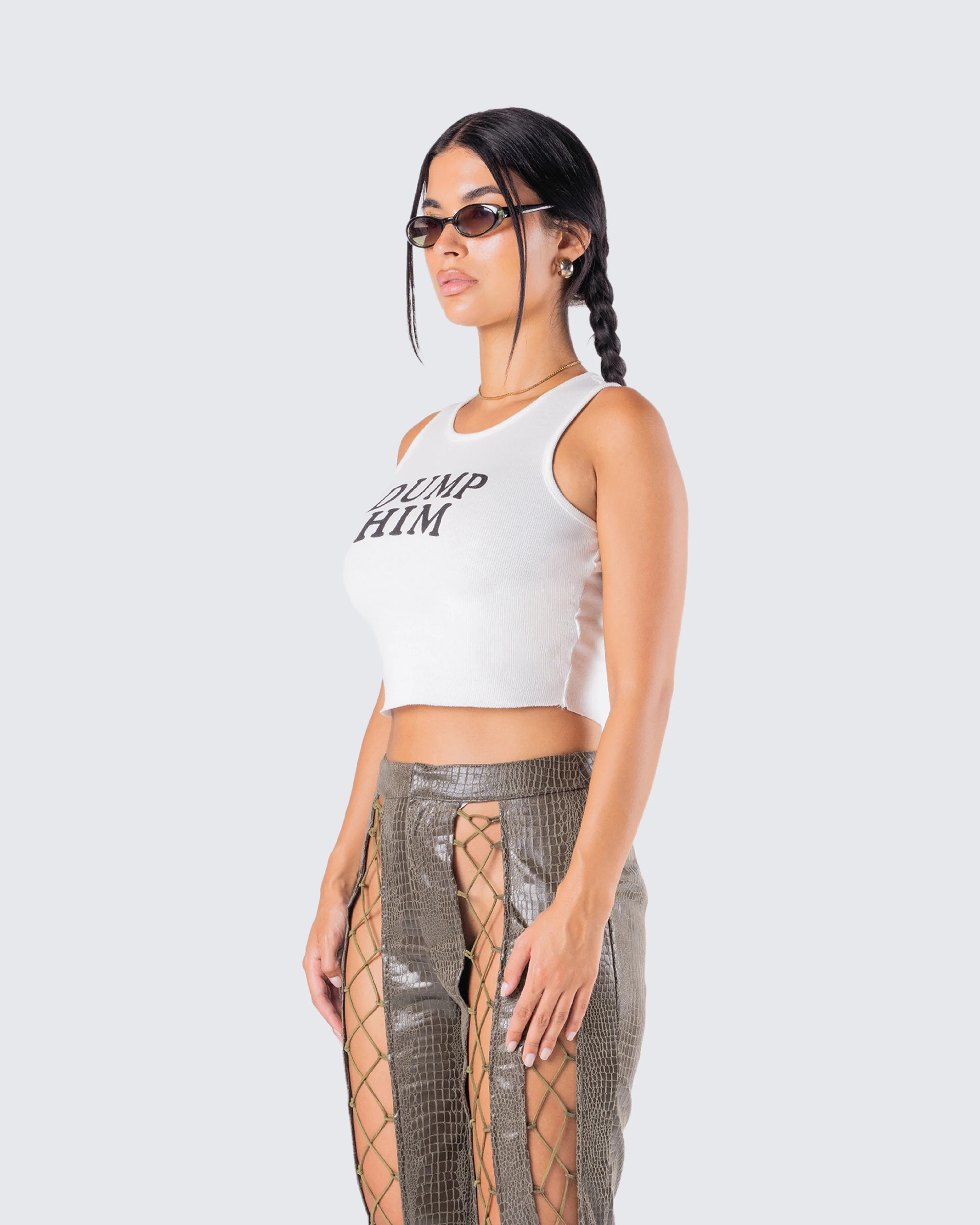 Marlow White Graphic Tank Top - Image 5
