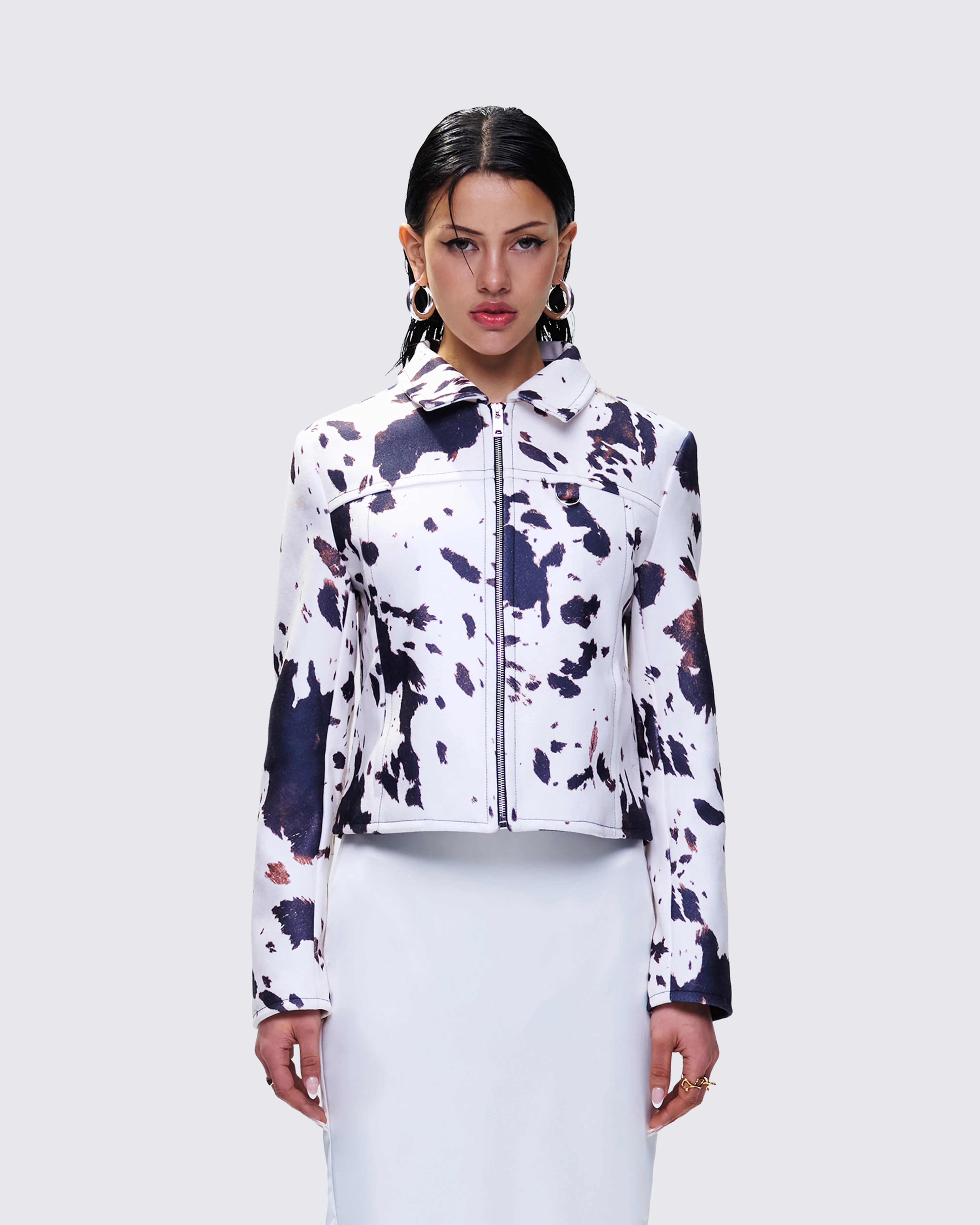 Marnie Multi Vegan Cowhide Jacket - Image 2