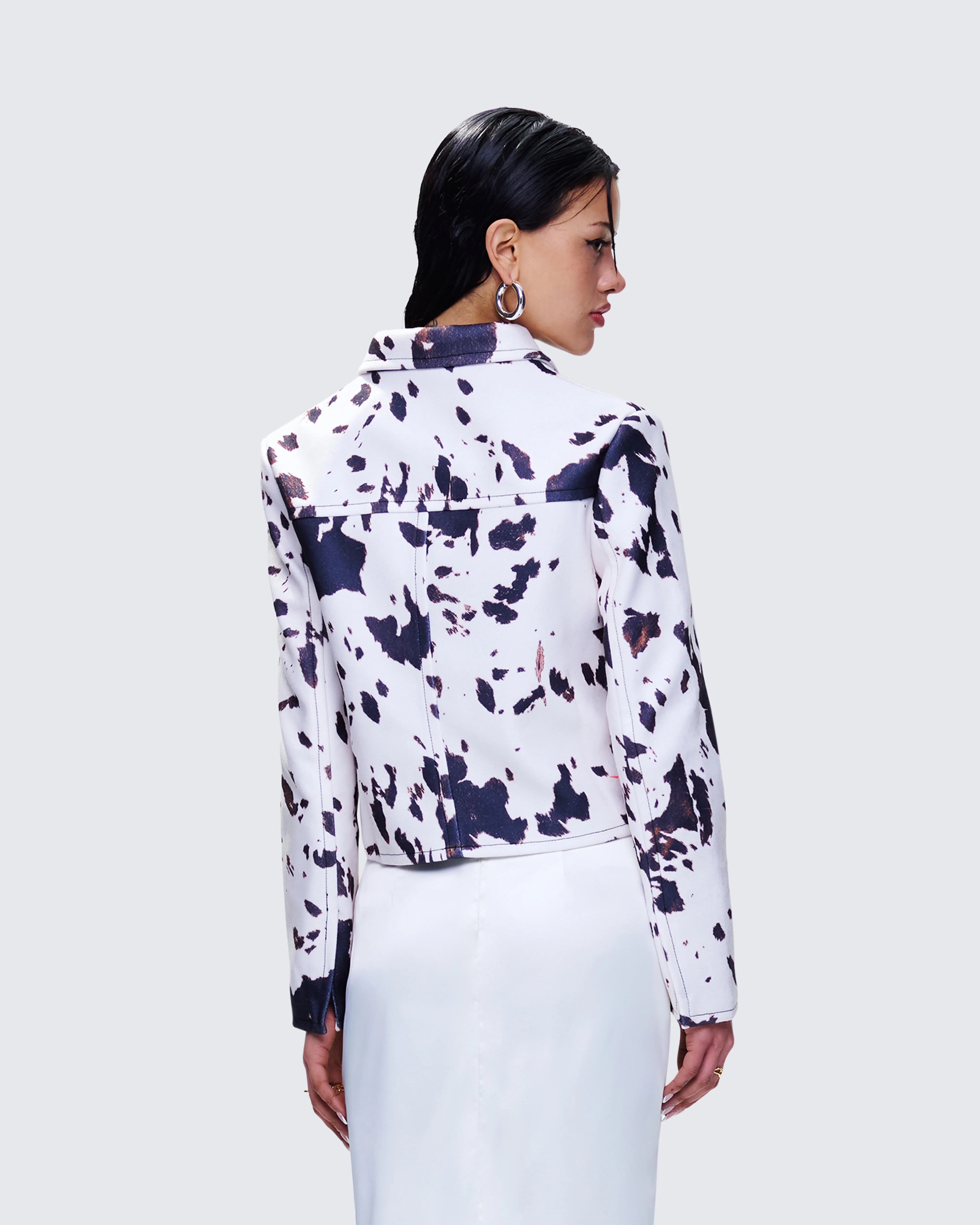 Marnie Multi Vegan Cowhide Jacket - Image 4