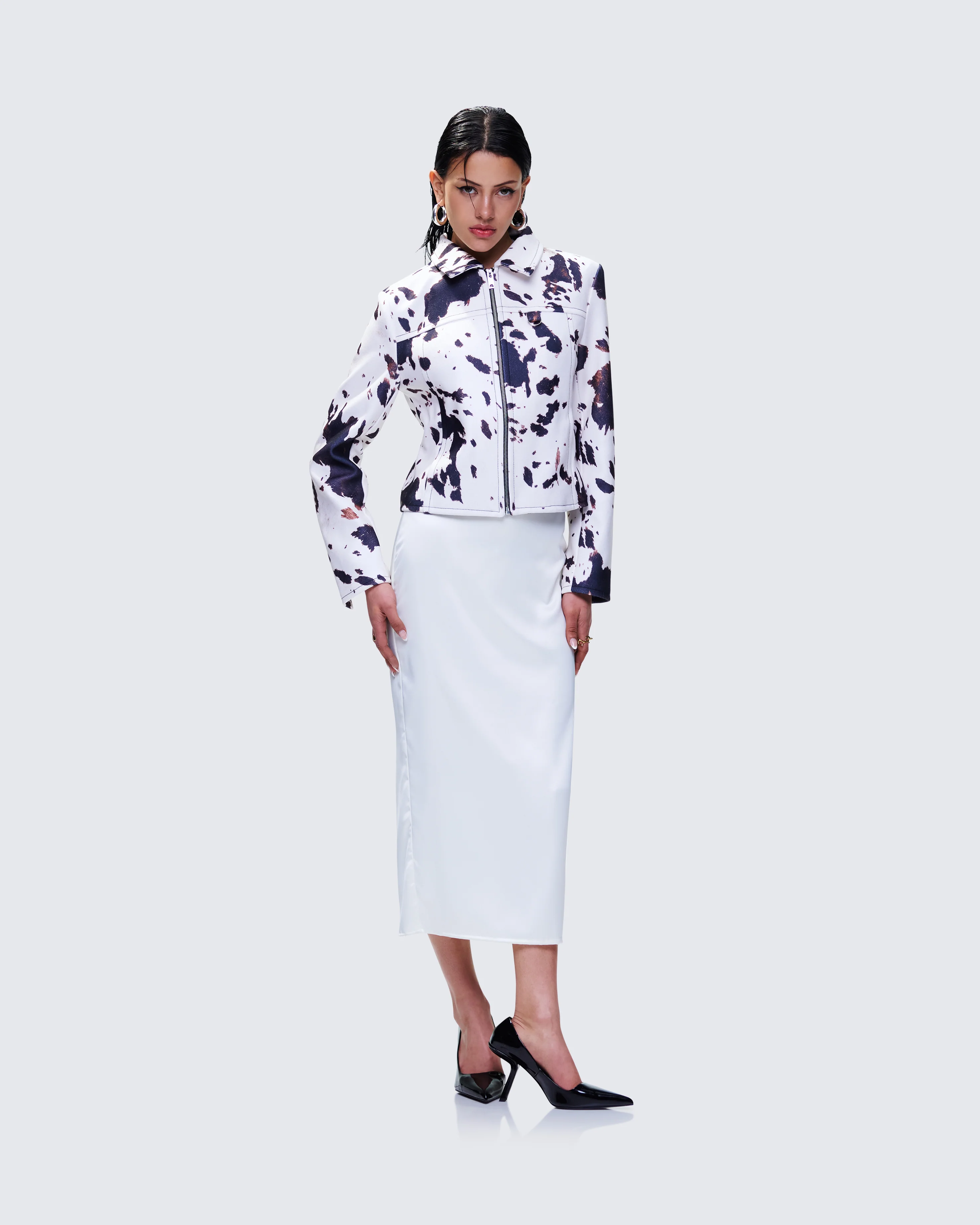 Marnie Multi Vegan Cowhide Jacket - Image 5