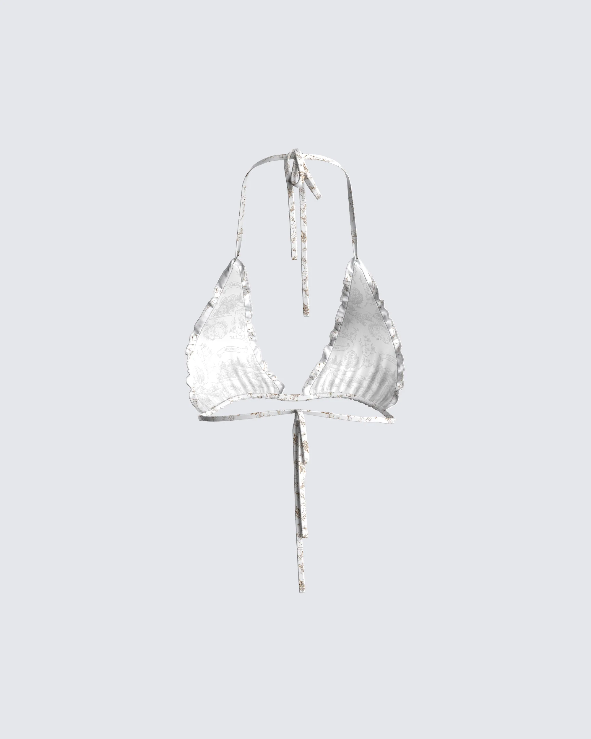 Mason White Print Bikini Top - Image 3
