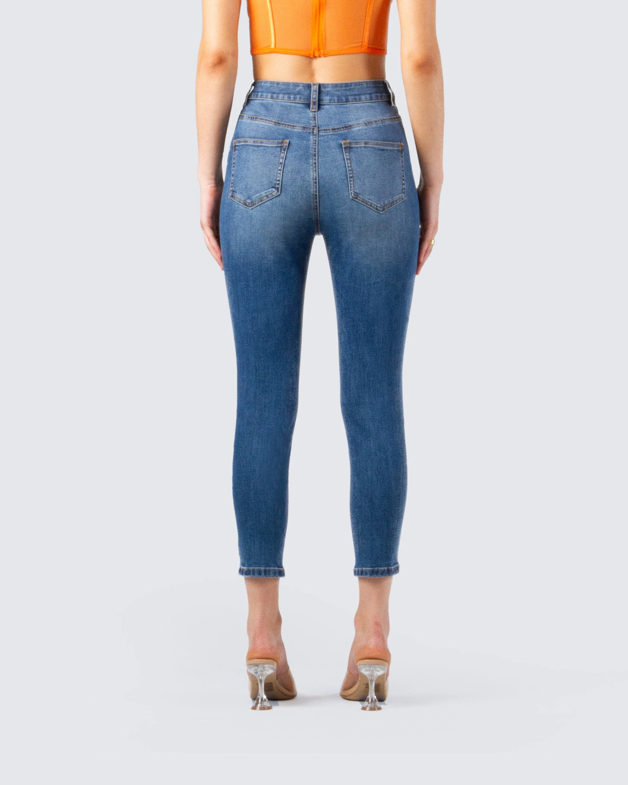 Mateo Skinny Blue Jeans - Image 6