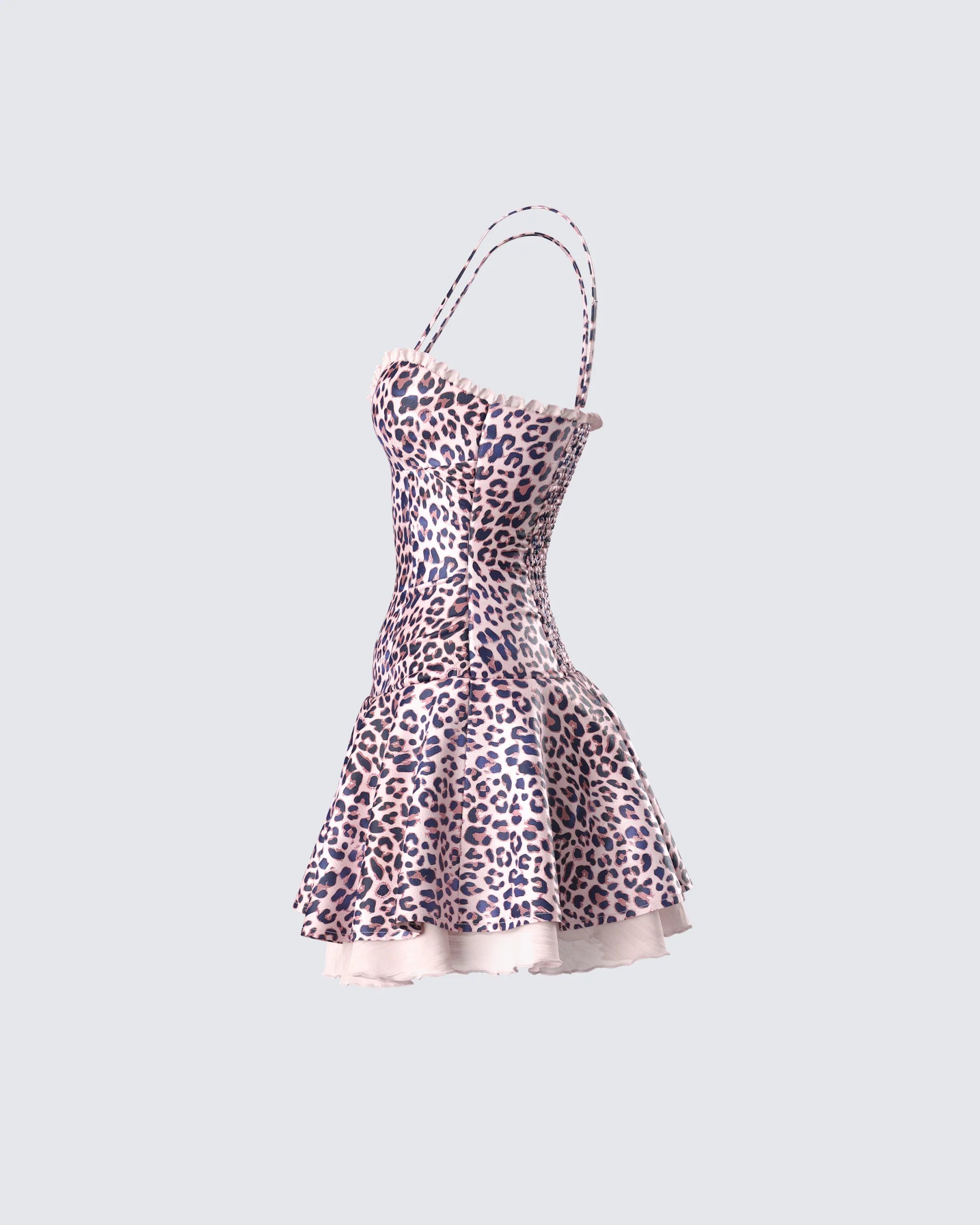 Maxima Brown Leopard Print Mini Dress - Image 2