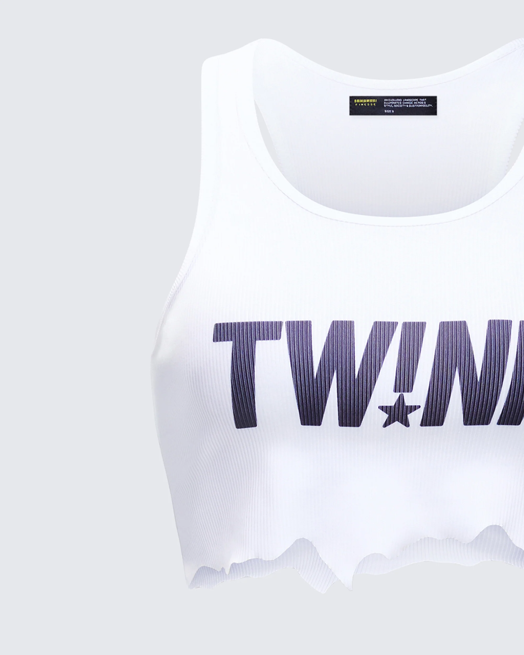 Maxine White Graphic Cut Off Tank - Image 6