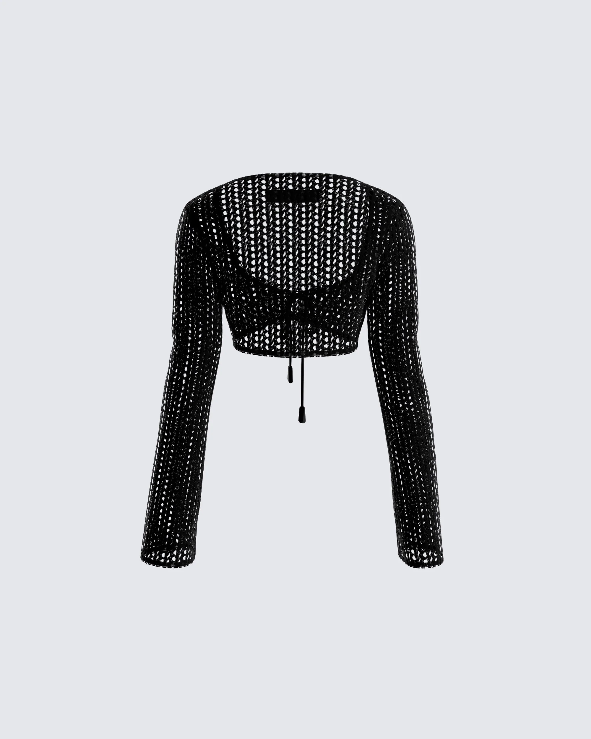Melissa Black Crochet Top - Image 3