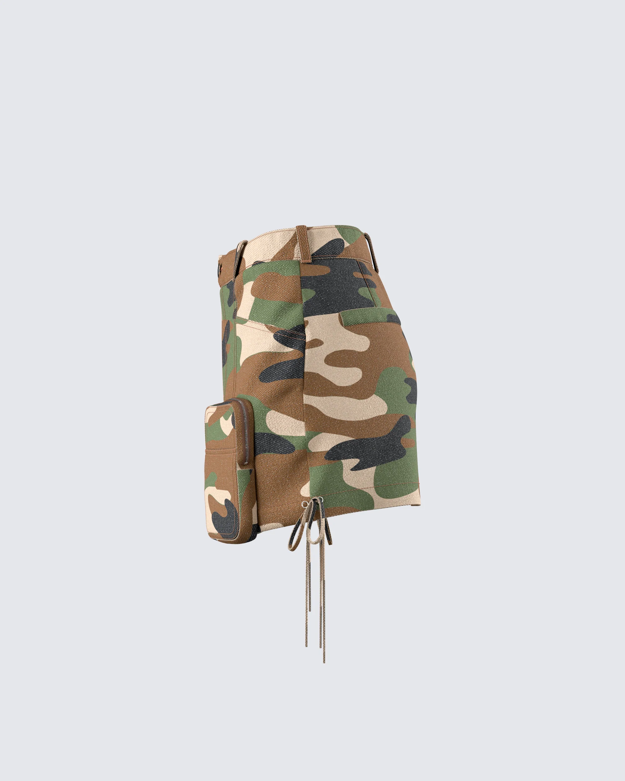 Merida Camo Zip Pocket Mini Skirt - Image 2