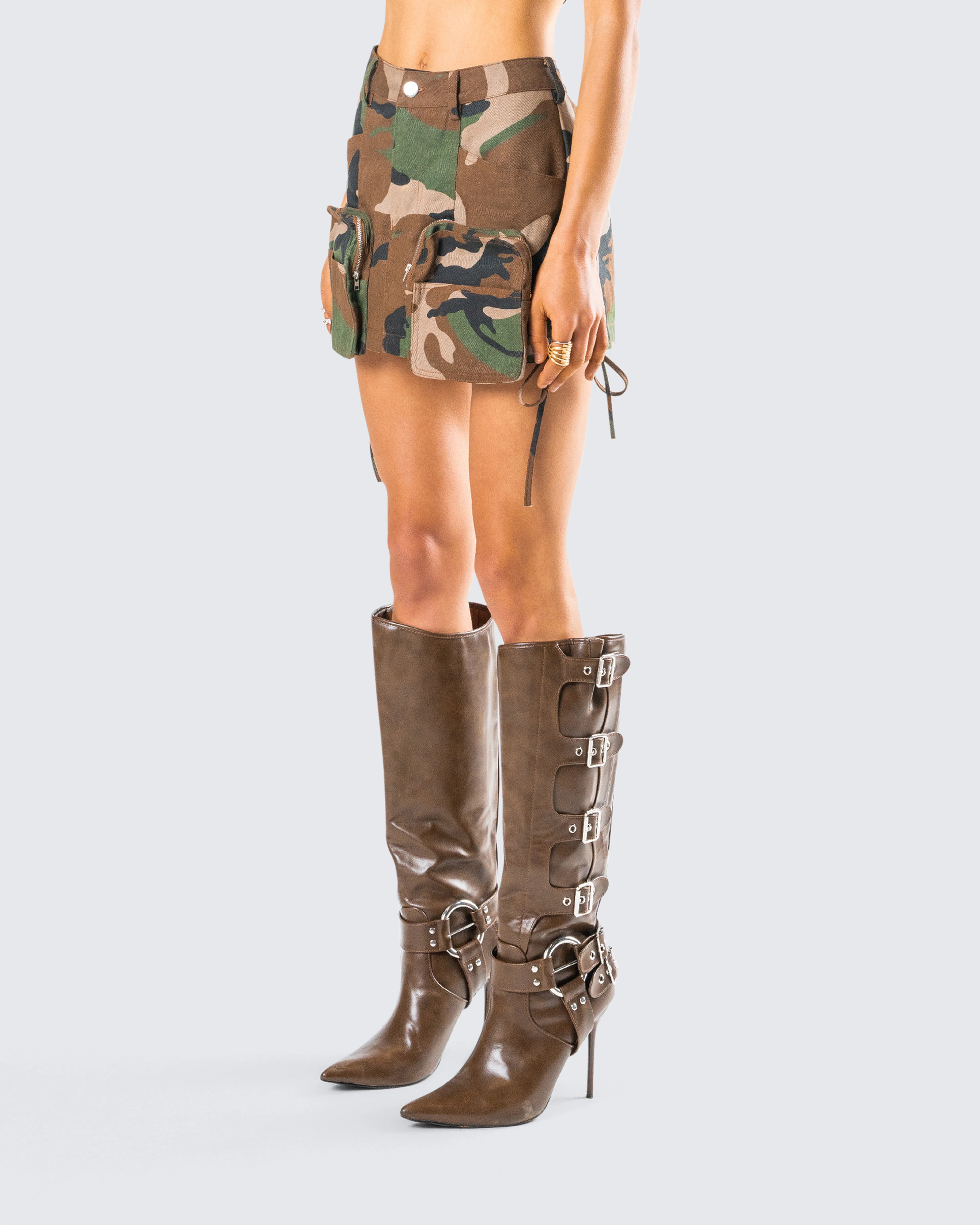 Merida Camo Zip Pocket Mini Skirt - Image 5