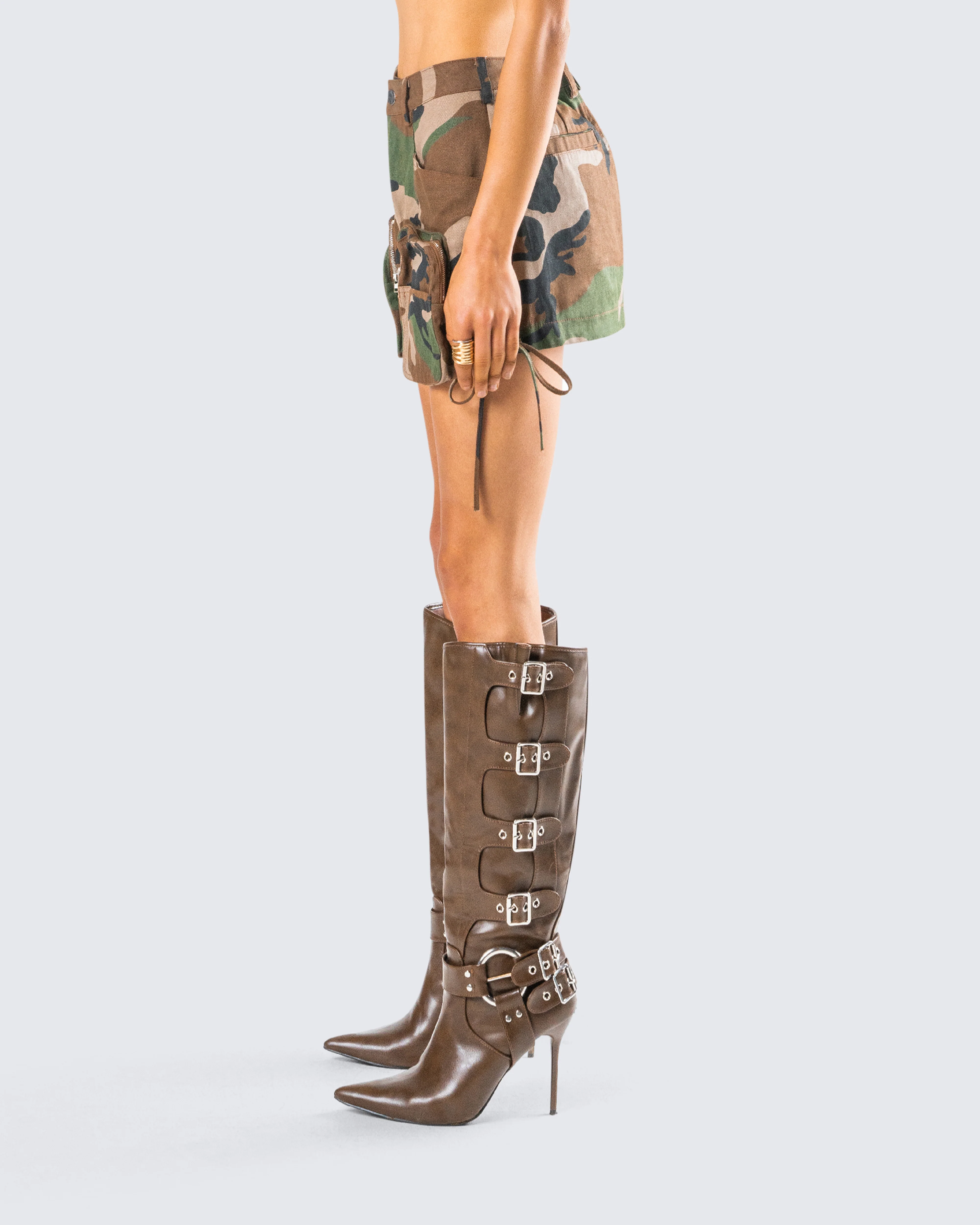 Merida Camo Zip Pocket Mini Skirt - Image 6