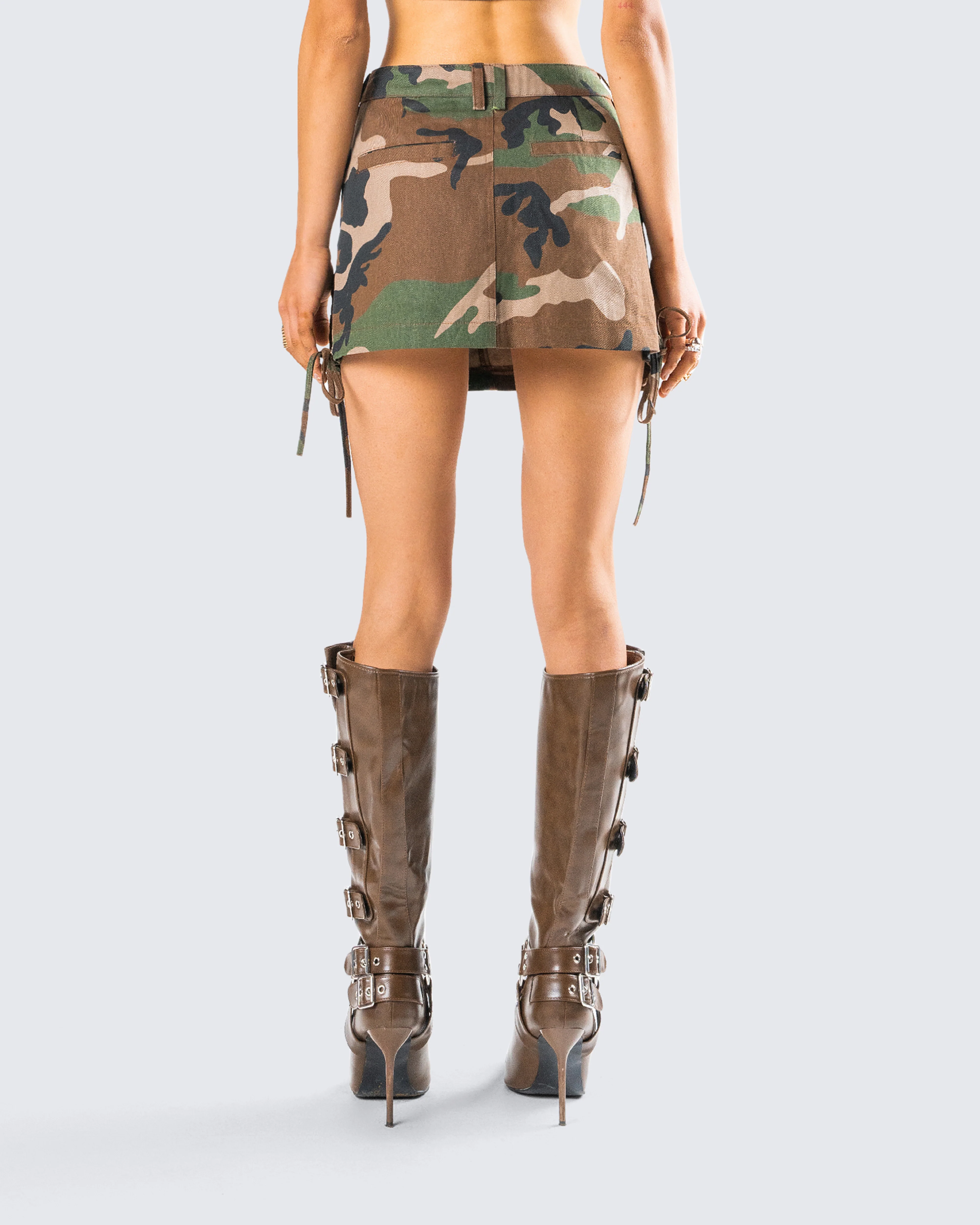 Merida Camo Zip Pocket Mini Skirt - Image 7