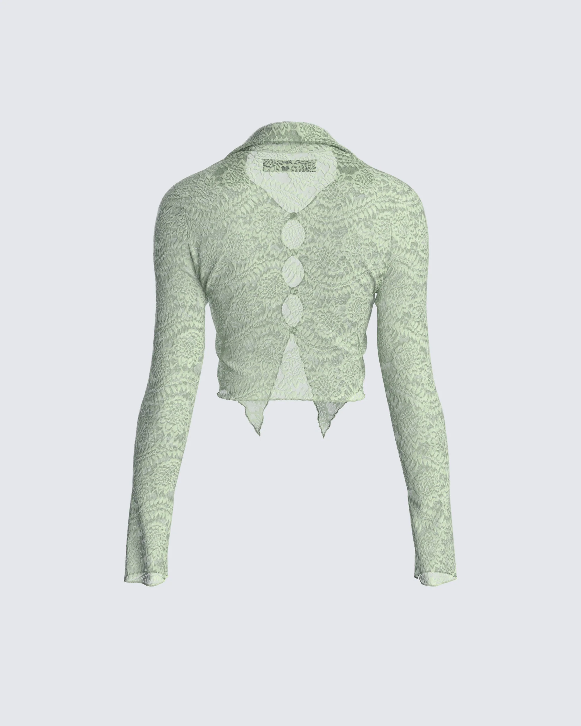 Mia Sage Stretch Lace Top - Image 3