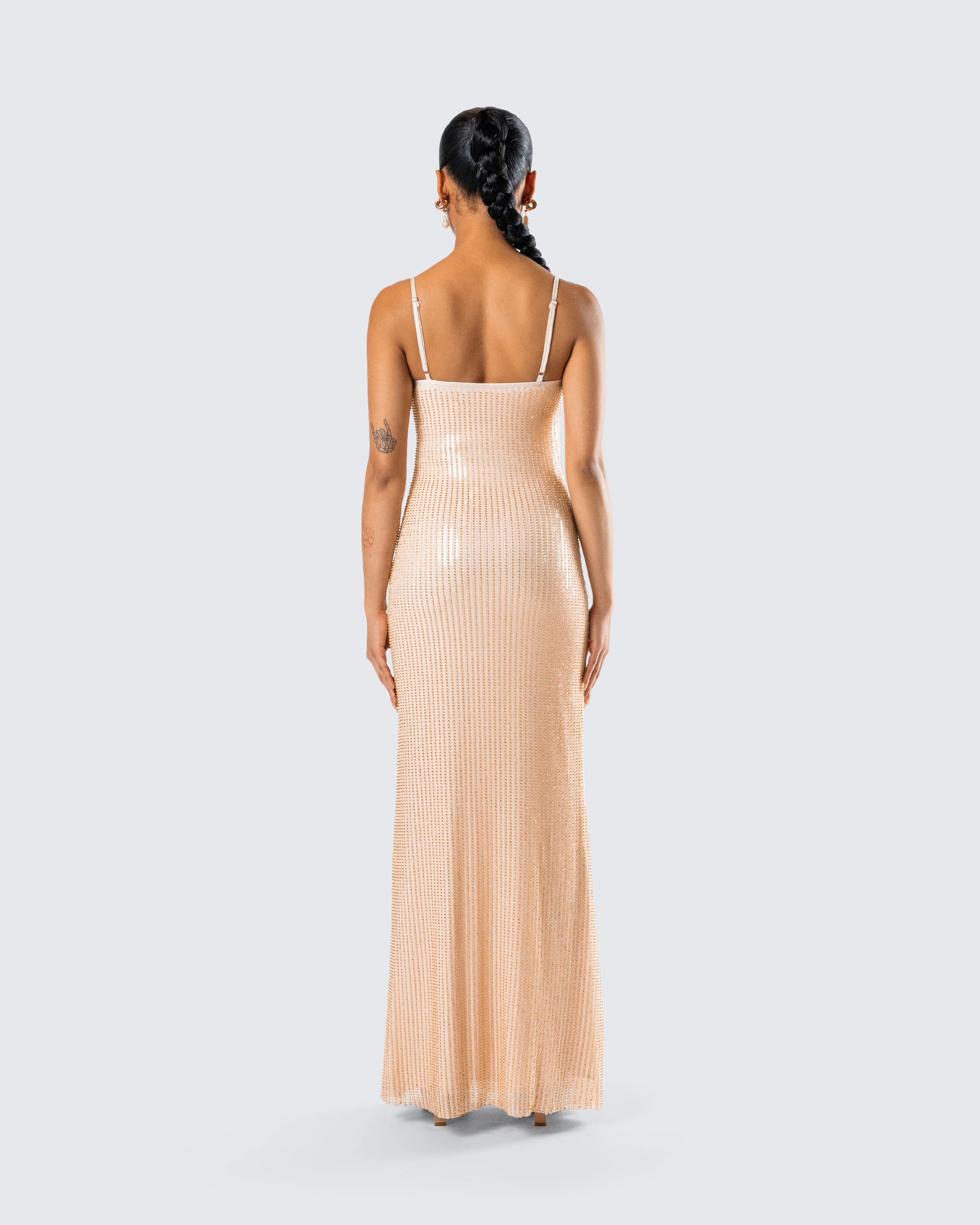 Michal Gold Sequin Maxi Dress - Image 7