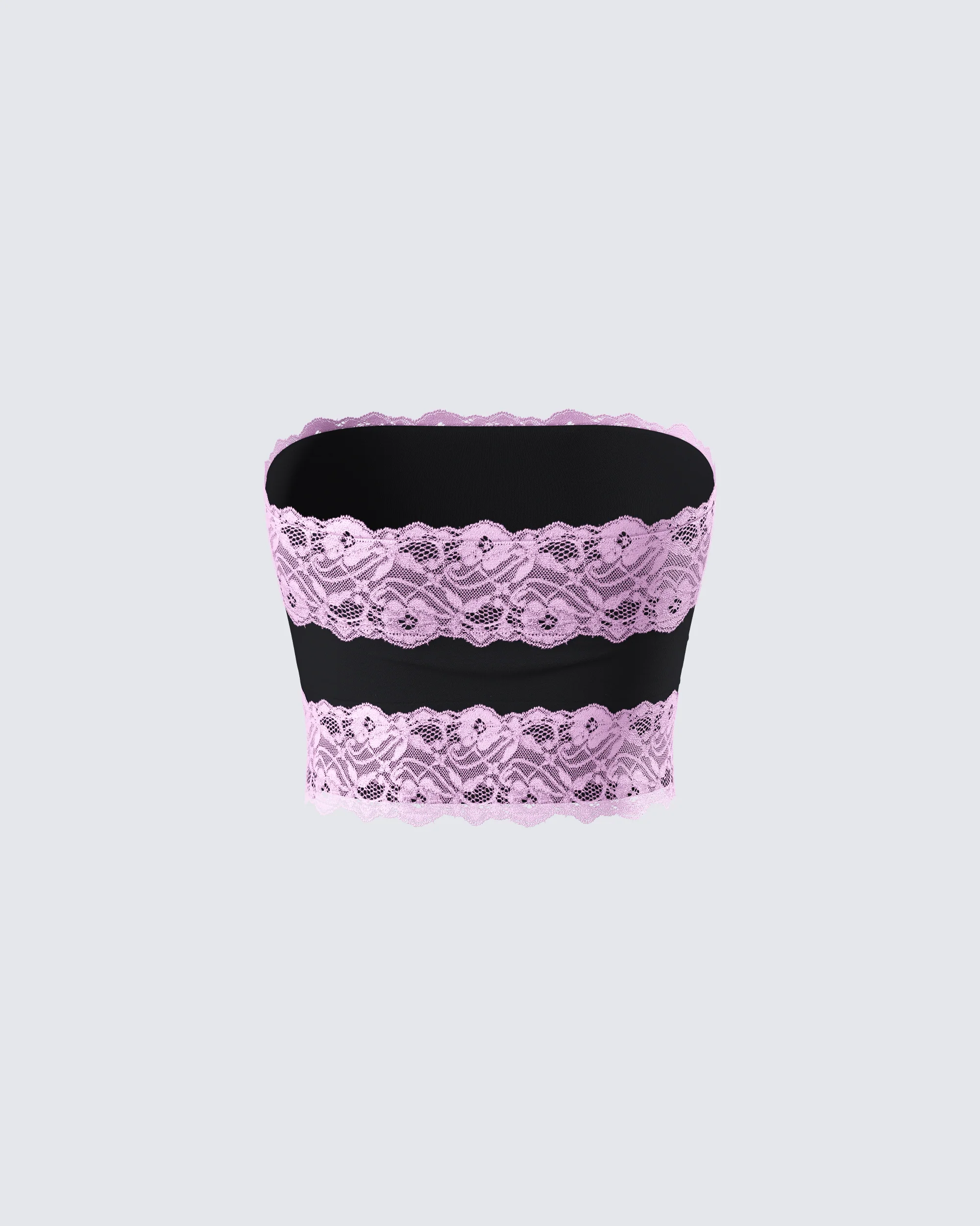 Michele Black Lace Trim Top - Image 3