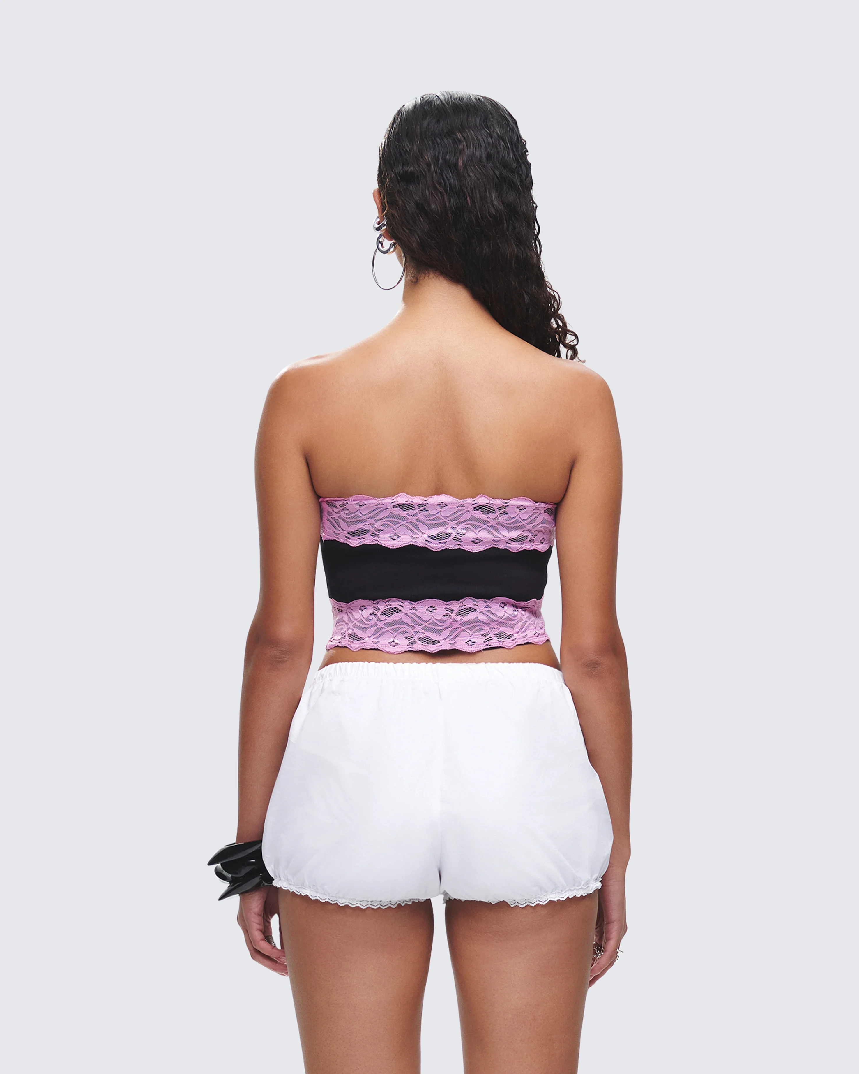 Michele Black Lace Trim Top - Image 7