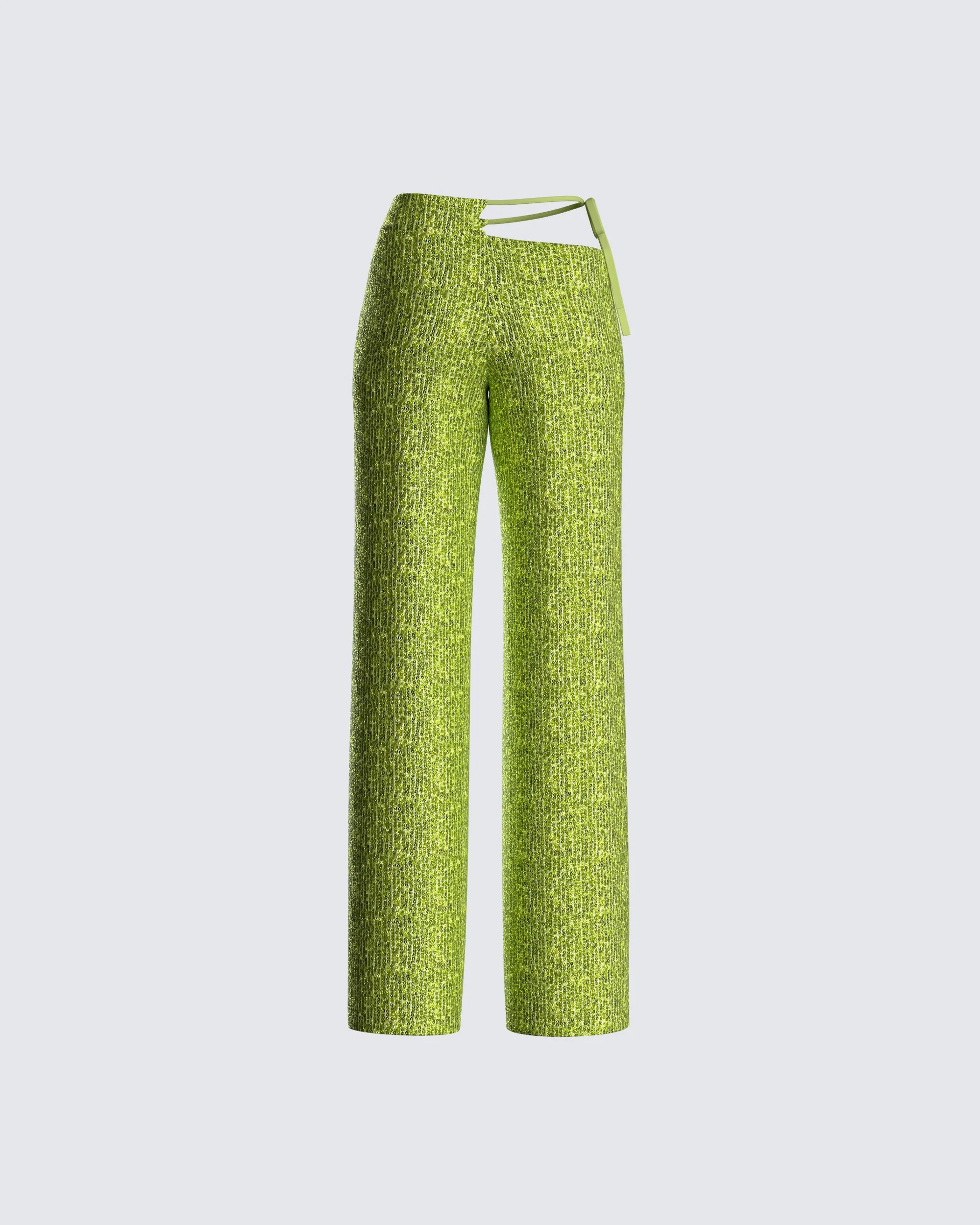 Mila Lime Sequin Pant - Image 3